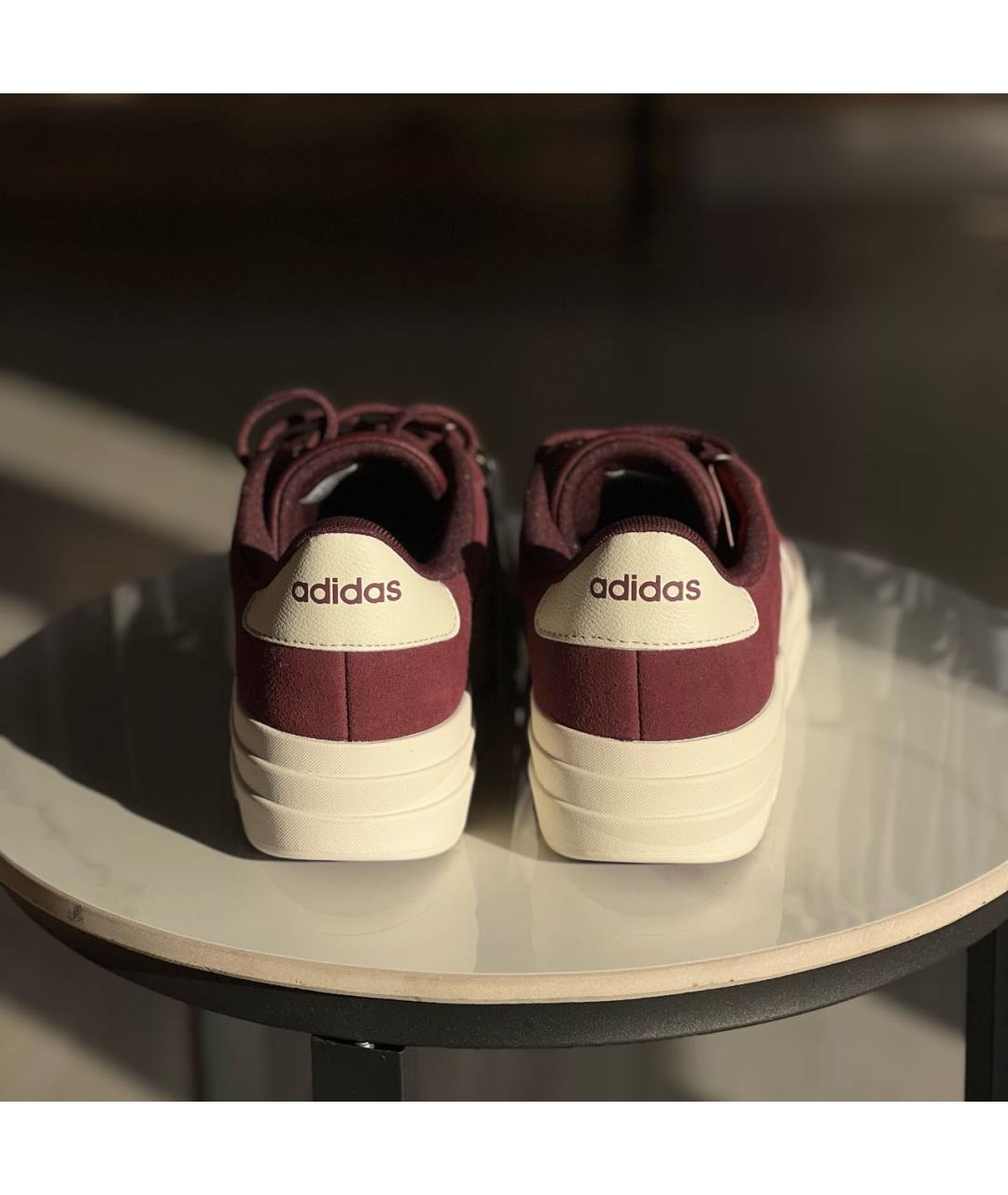 ADIDAS Бордовые текстильные кеды, фото 4