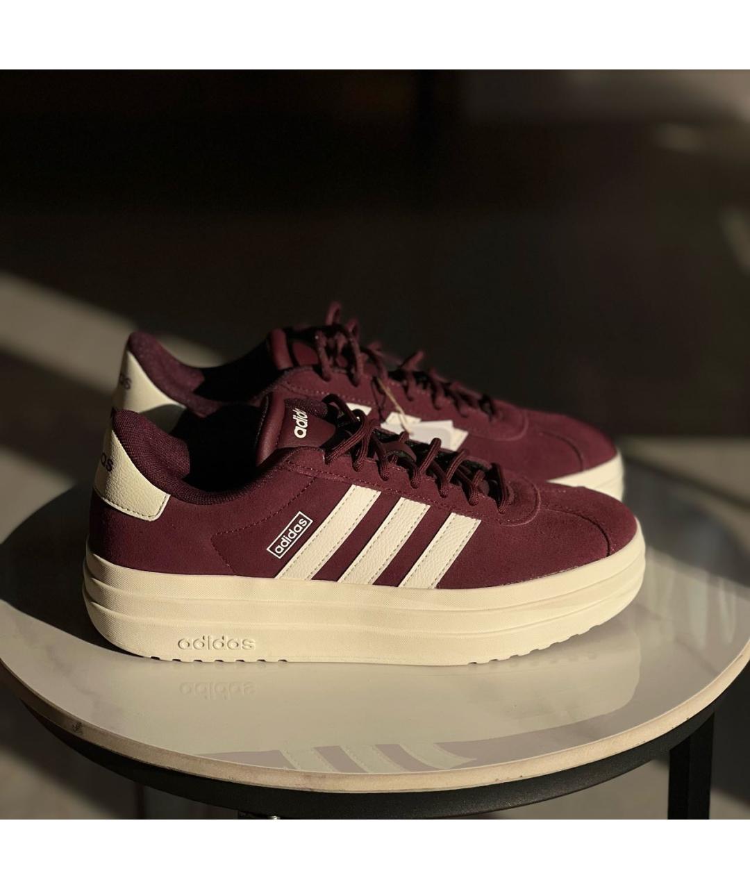 ADIDAS Бордовые текстильные кеды, фото 5