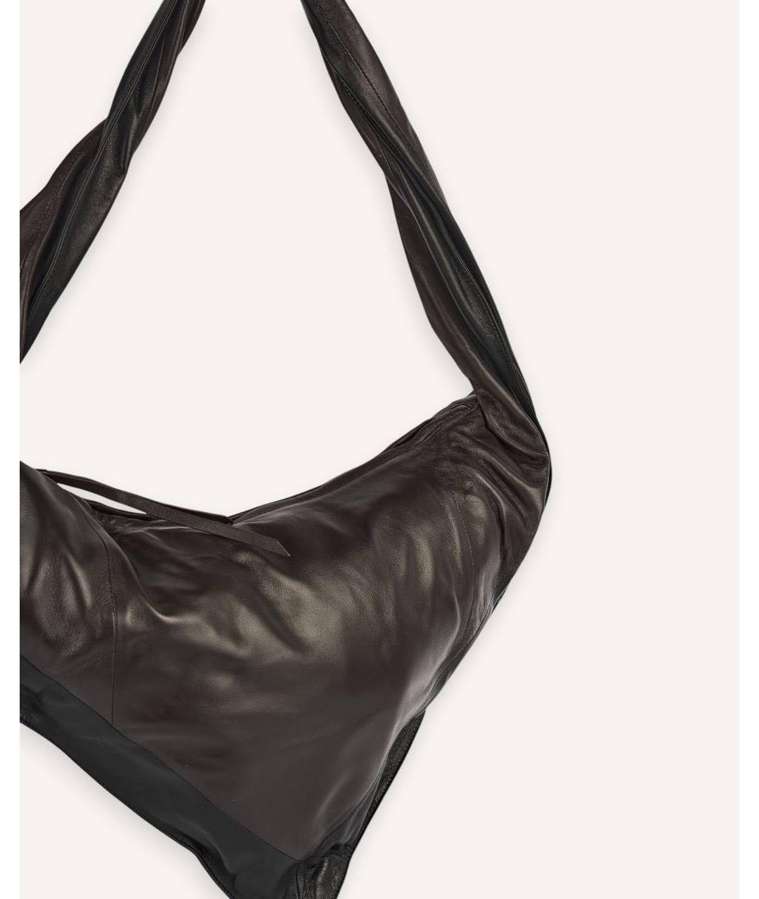 LEMAIRE Коричневая кожаная сумка через плечо, фото 3