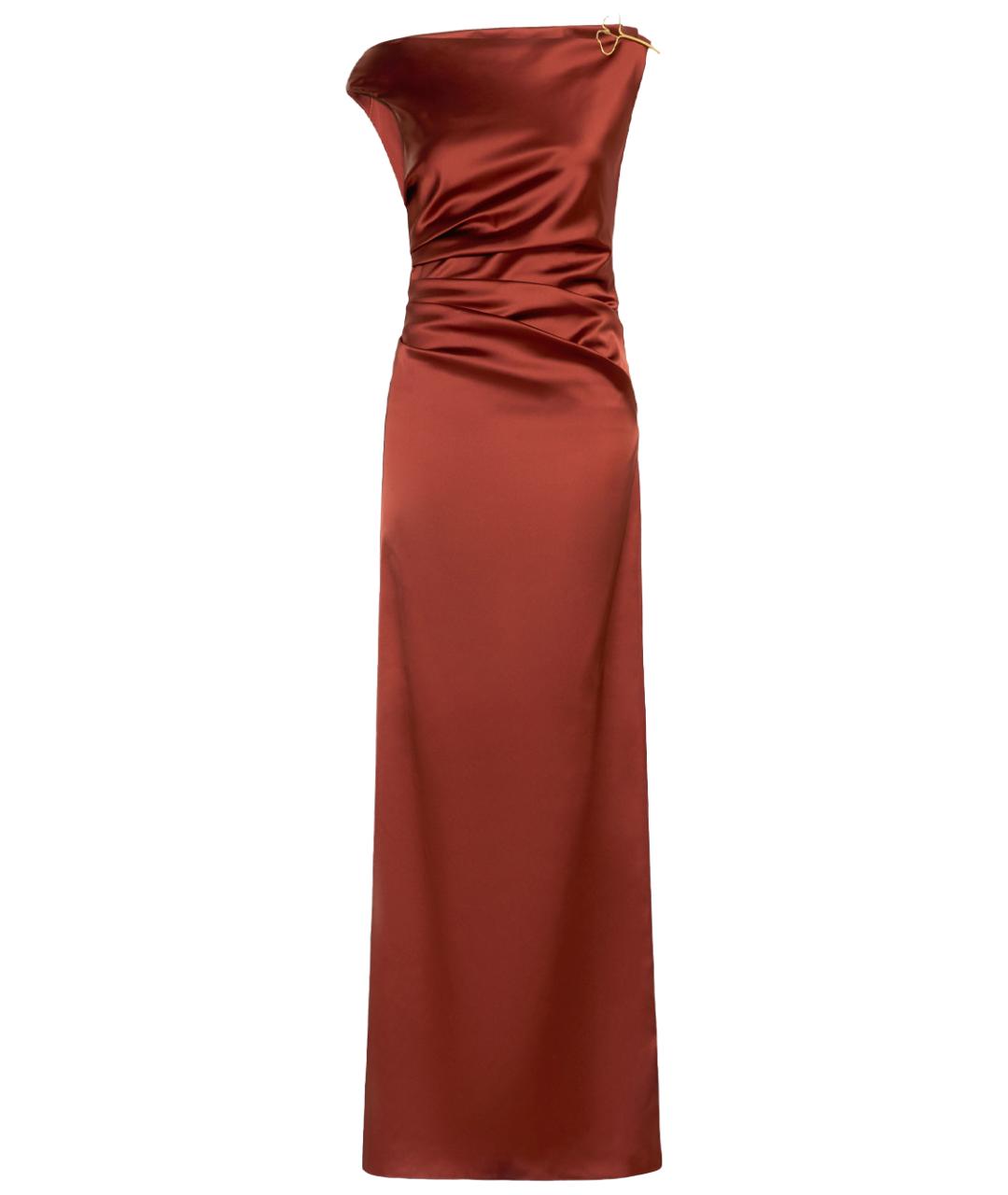 MAX MARA Красное ацетатное вечернее платье, фото 1
