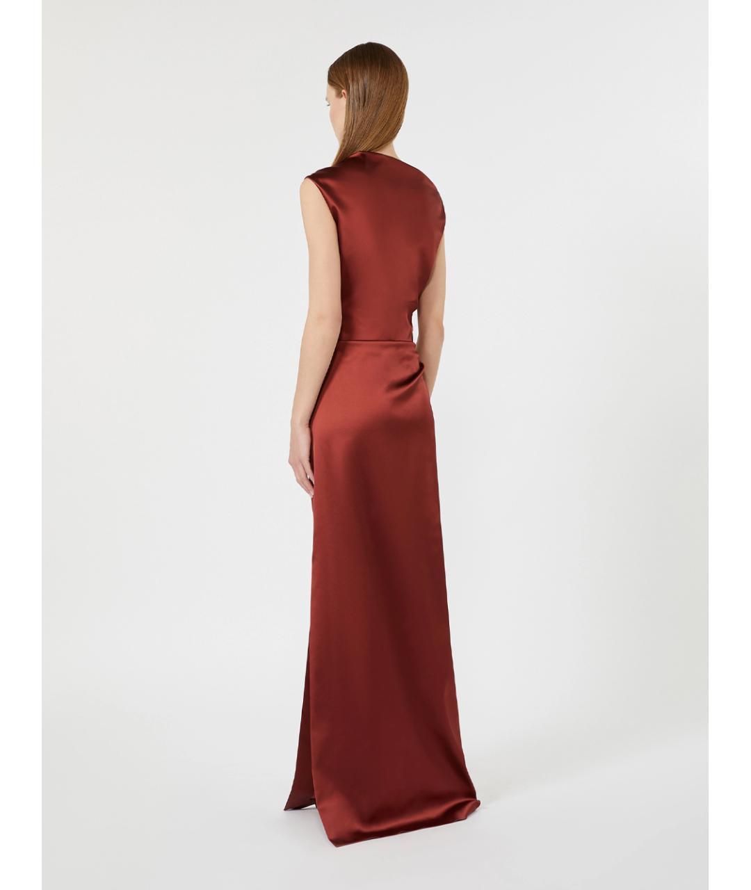 MAX MARA Красное ацетатное вечернее платье, фото 3