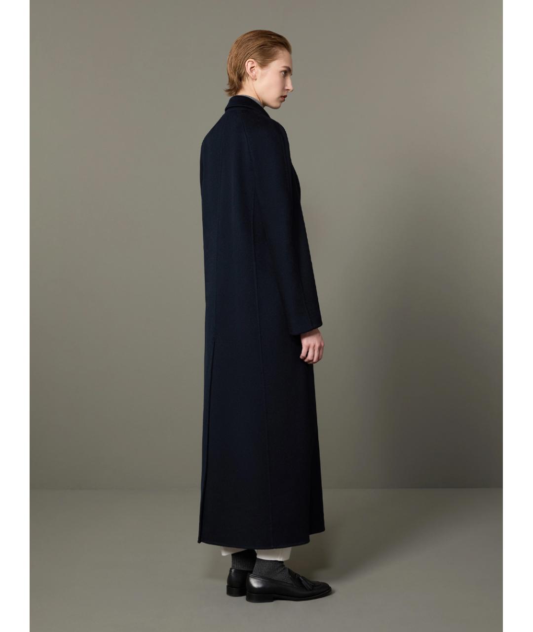 MAX MARA Темно-синее кашемировое пальто, фото 3