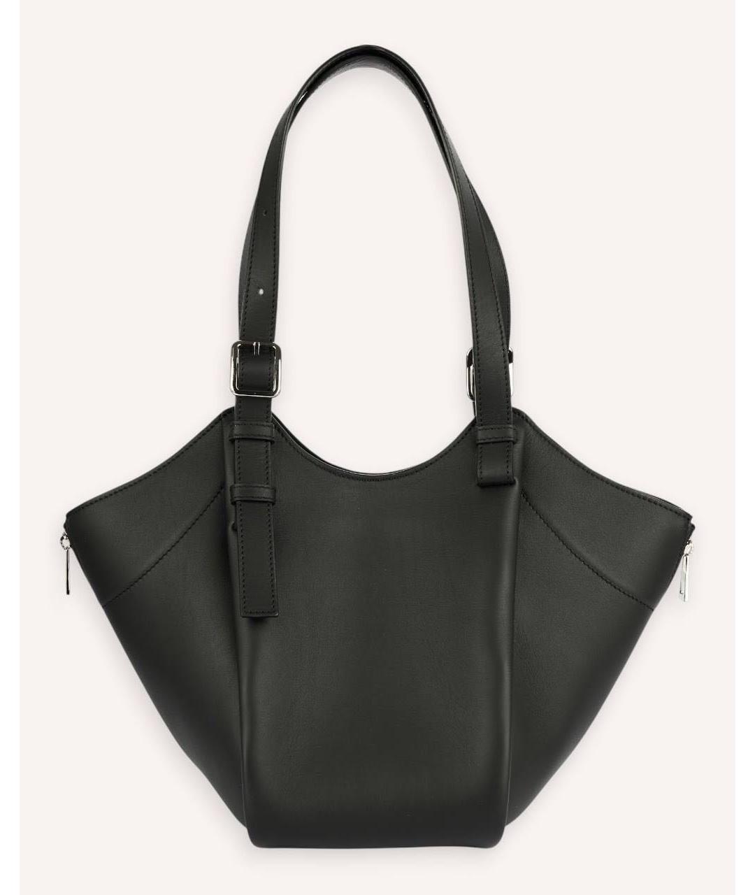 LOEWE Черная кожаная сумка тоут, фото 2
