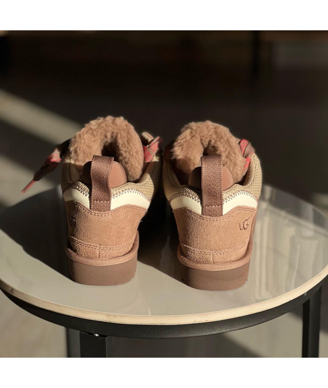UGG Бежевые текстильные кроссовки, фото 4