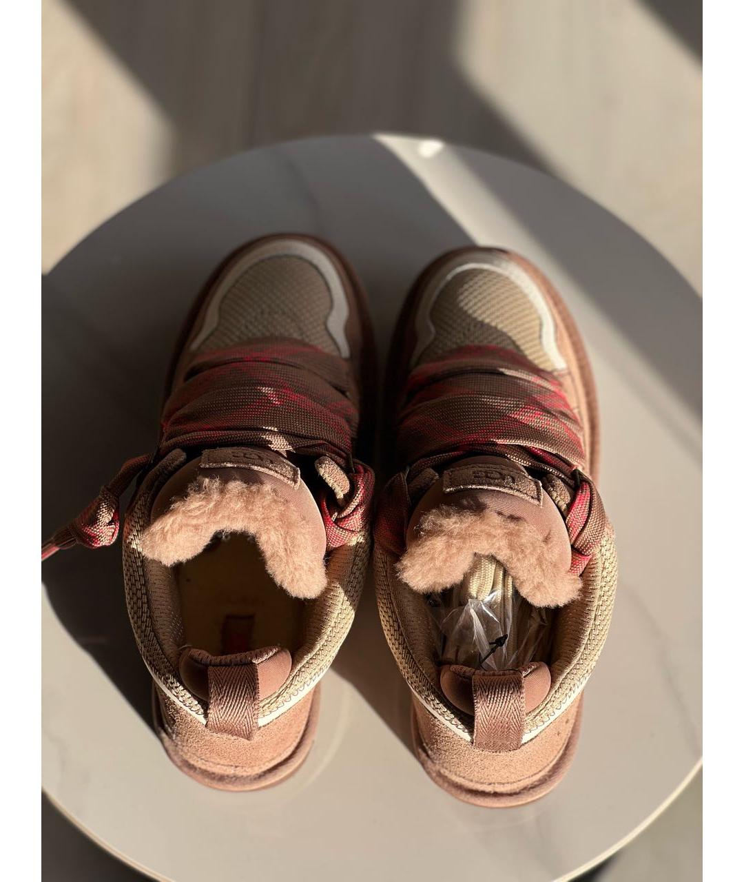 UGG Бежевые текстильные кроссовки, фото 3