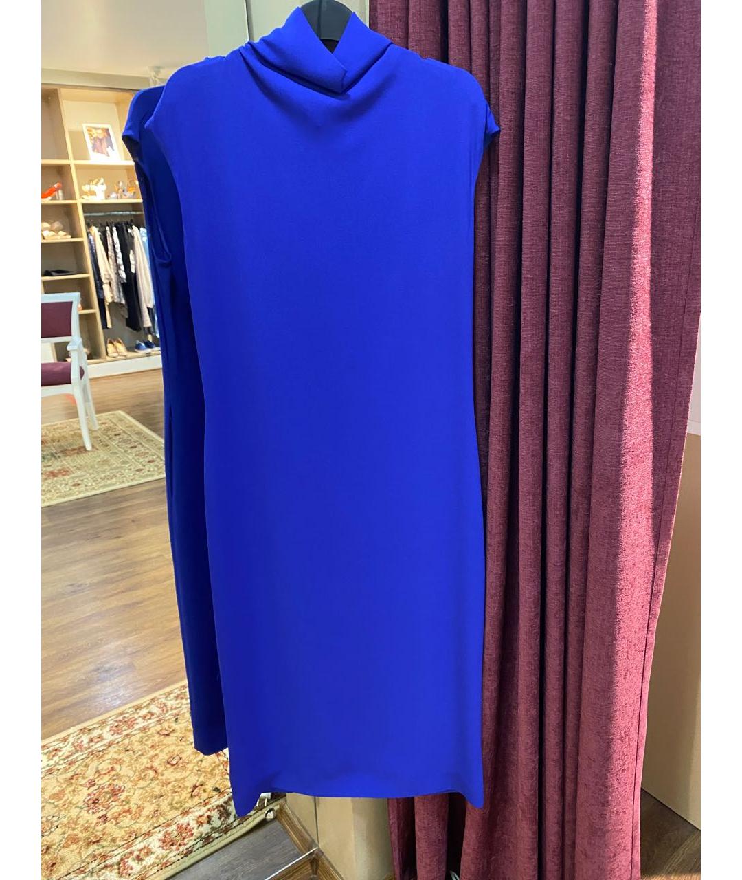JOSEPH Синее вискозное коктейльное платье, фото 2