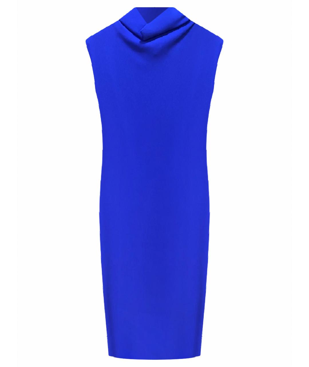 JOSEPH Синее вискозное коктейльное платье, фото 1