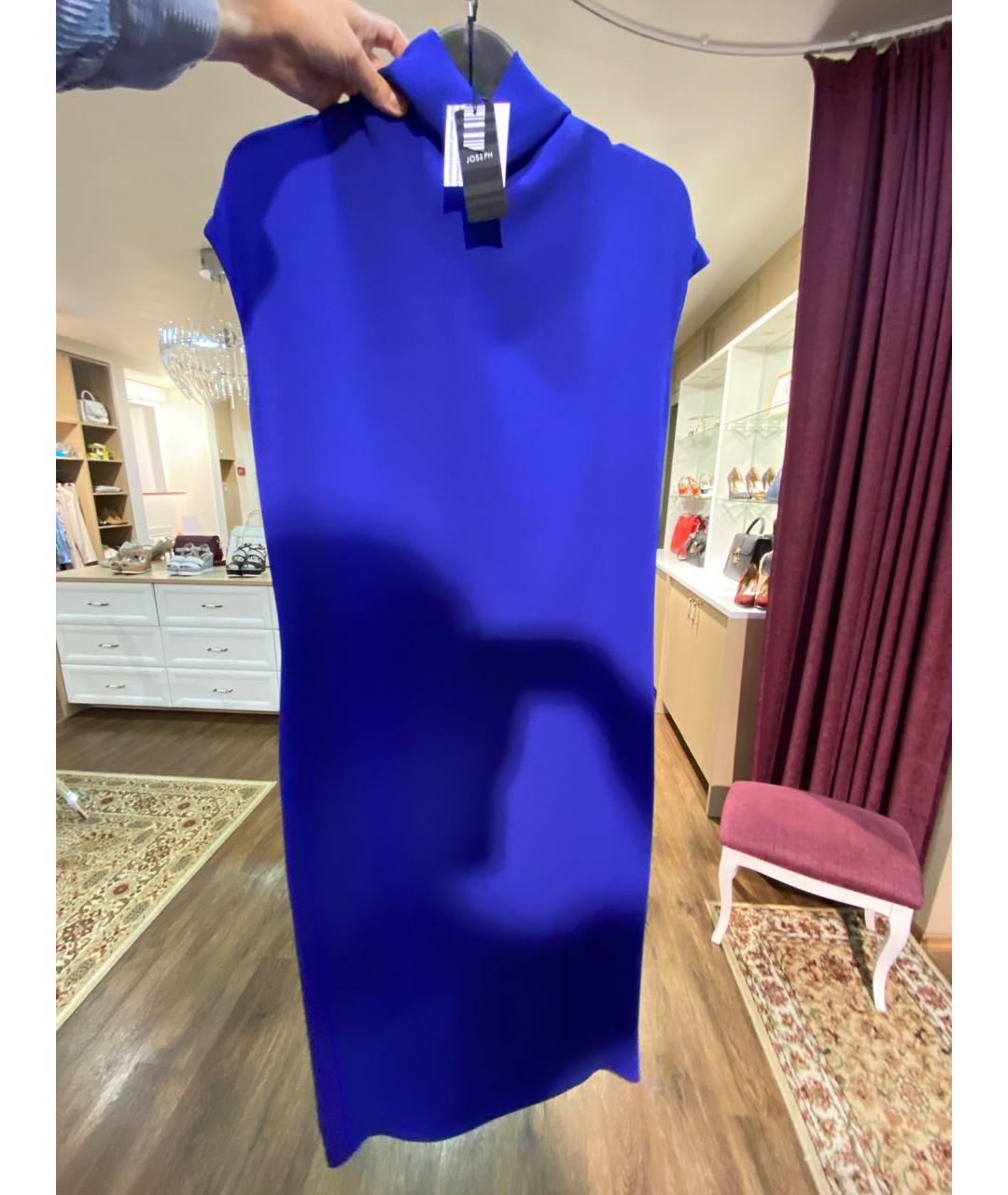JOSEPH Синее вискозное коктейльное платье, фото 4