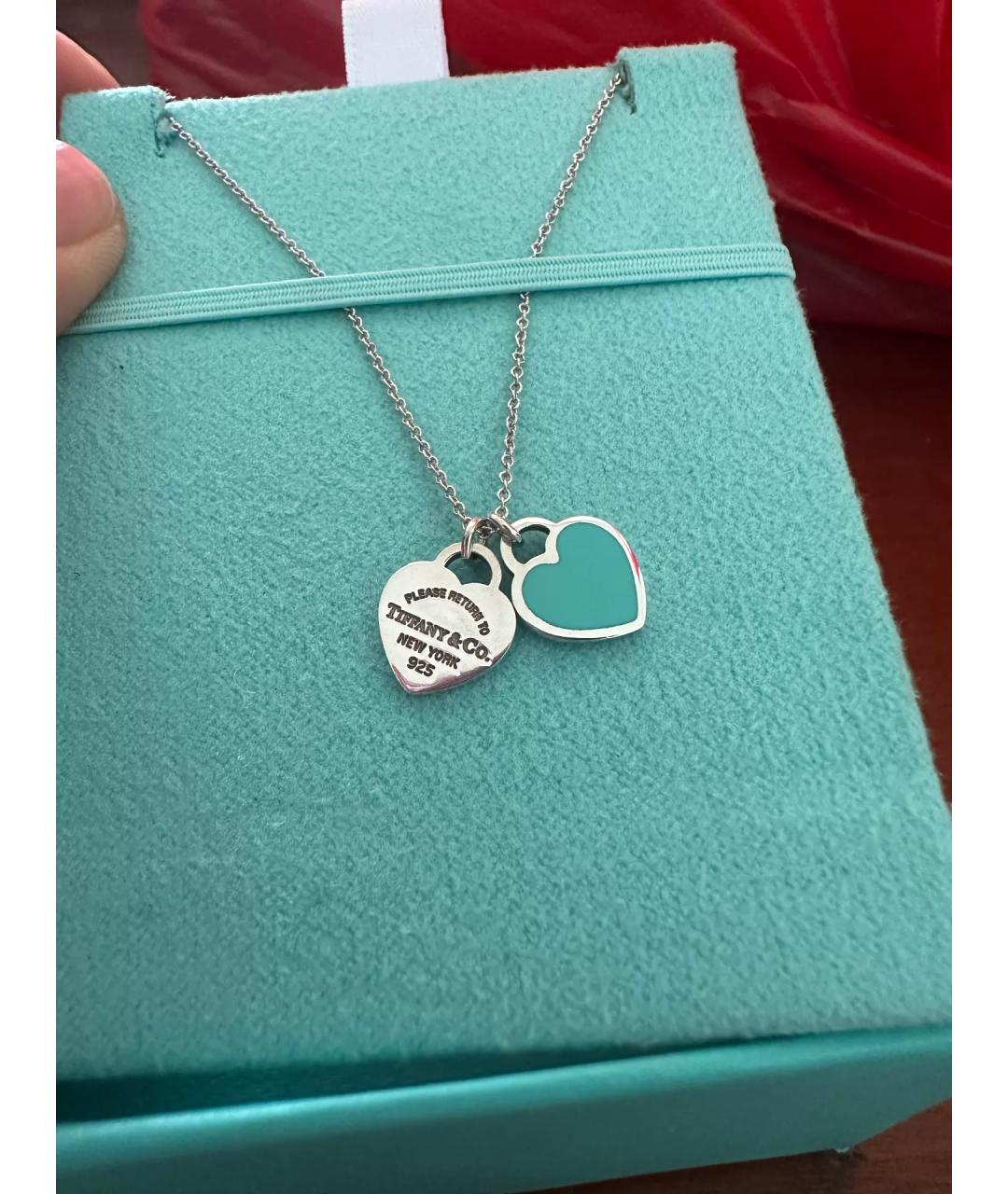 TIFFANY&CO Синее серебряное колье, фото 5