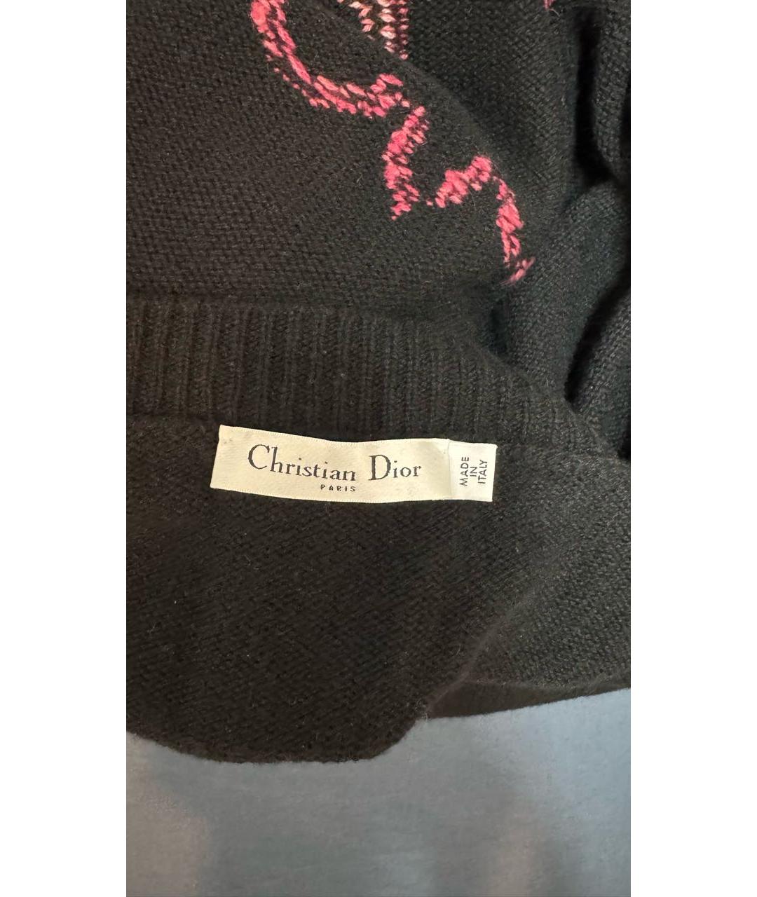 CHRISTIAN DIOR Черный кашемировый джемпер / свитер, фото 4