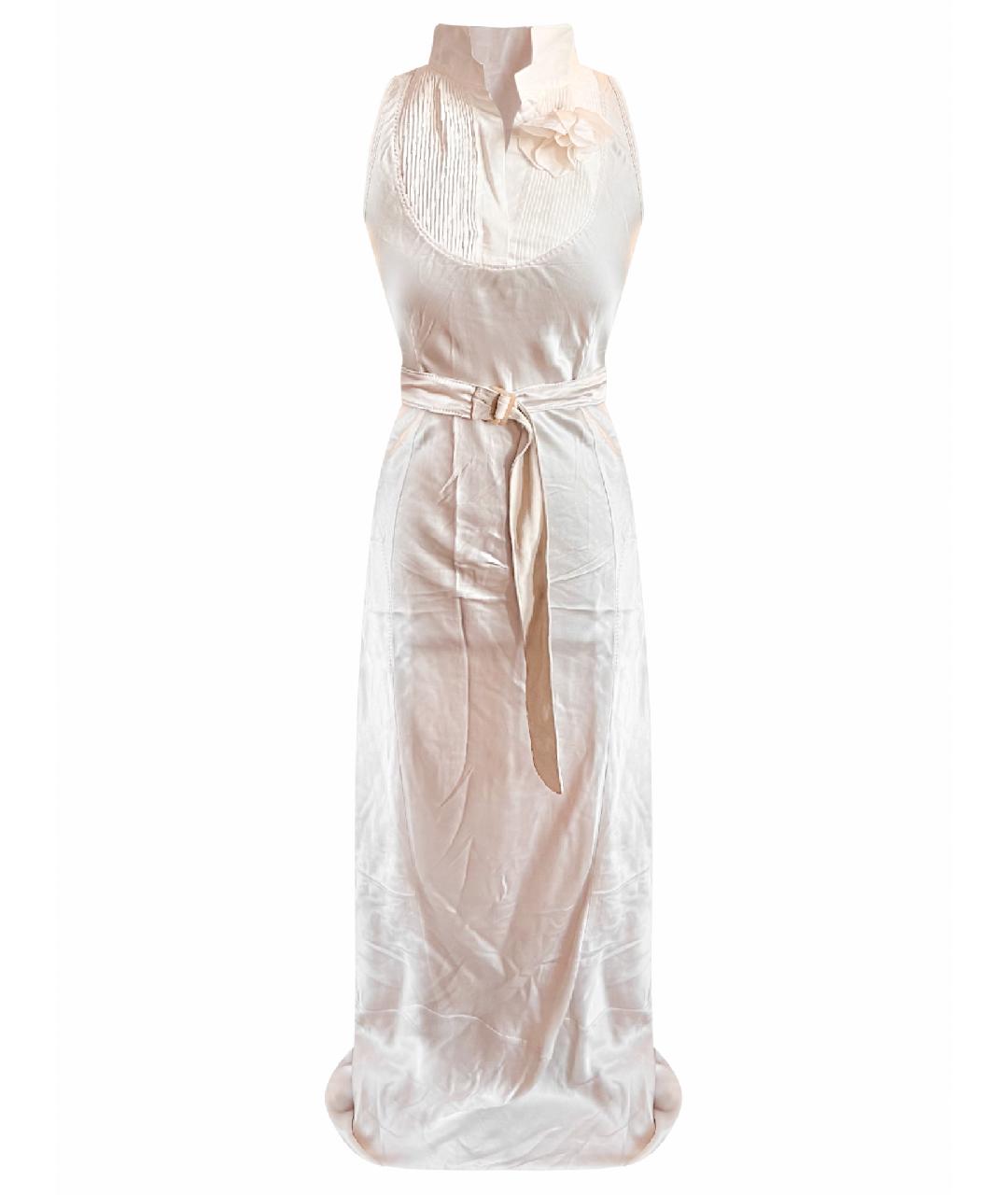 BRUNELLO CUCINELLI Белое шелковое вечернее платье, фото 1