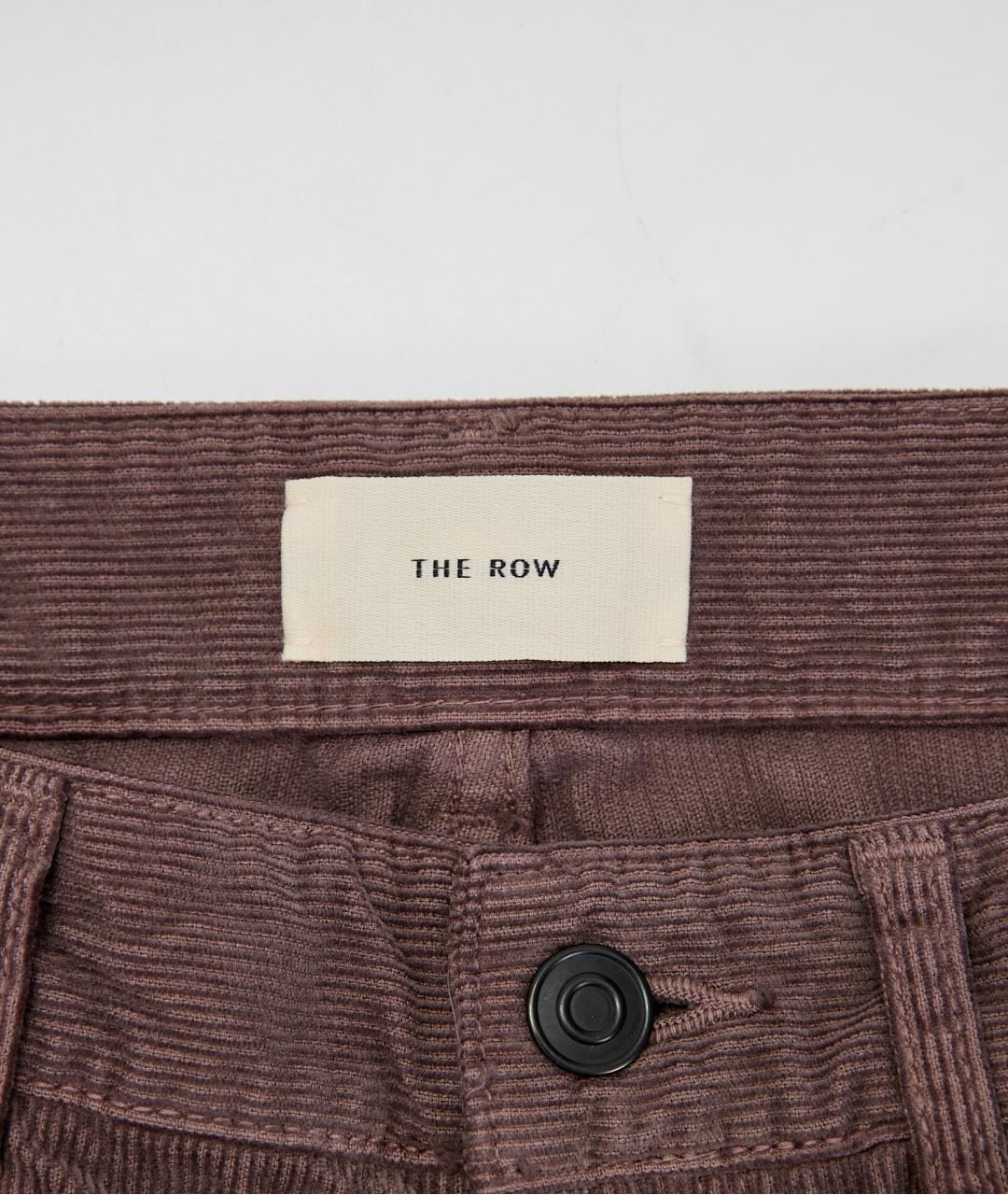 THE ROW Коричневые хлопковые прямые брюки, фото 3