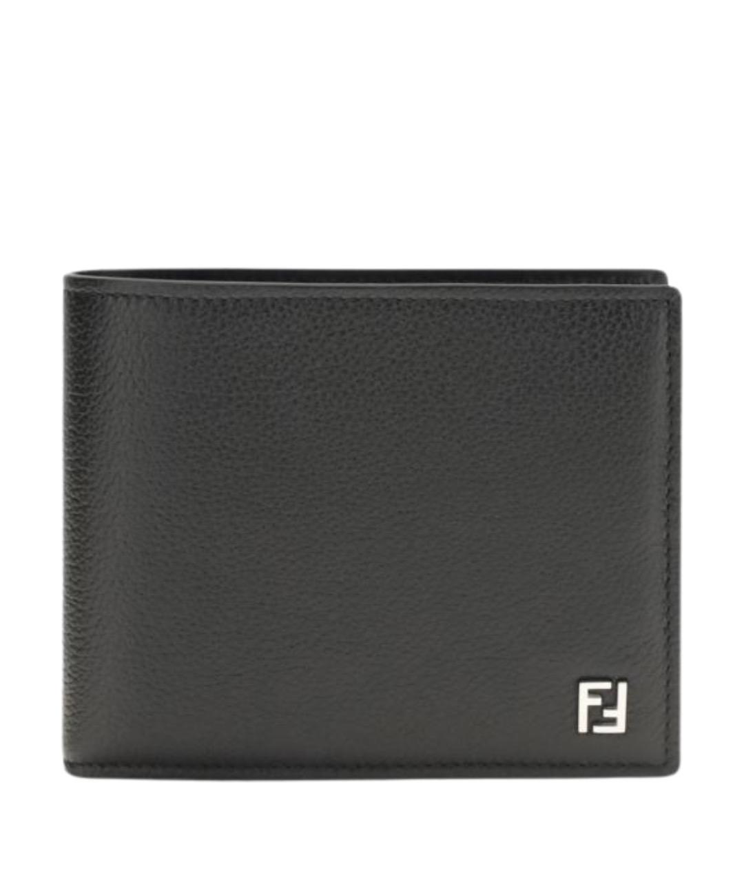 FENDI Черный кожаный кошелек, фото 1