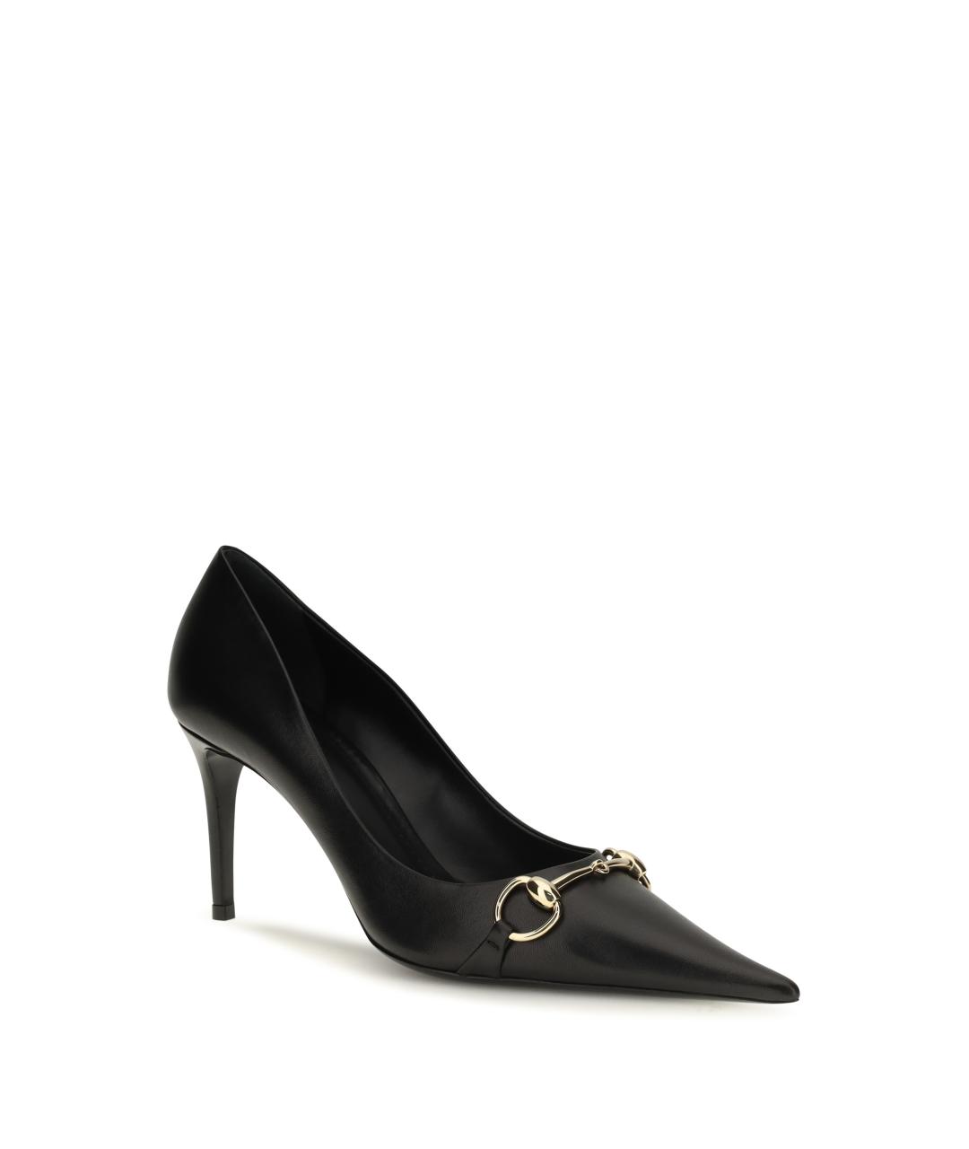GUCCI Черные кожаные туфли, фото 2