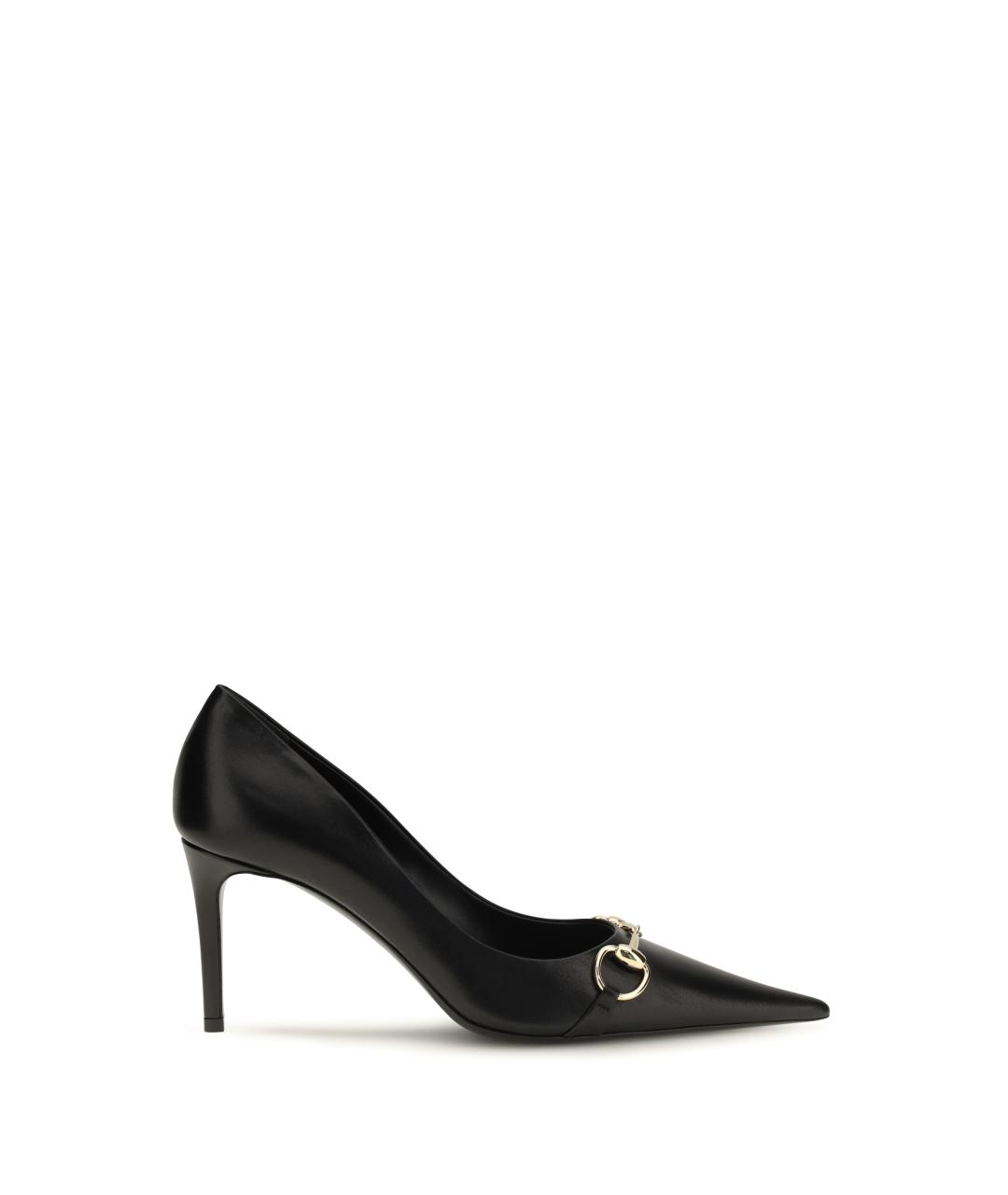 GUCCI Черные кожаные туфли, фото 5