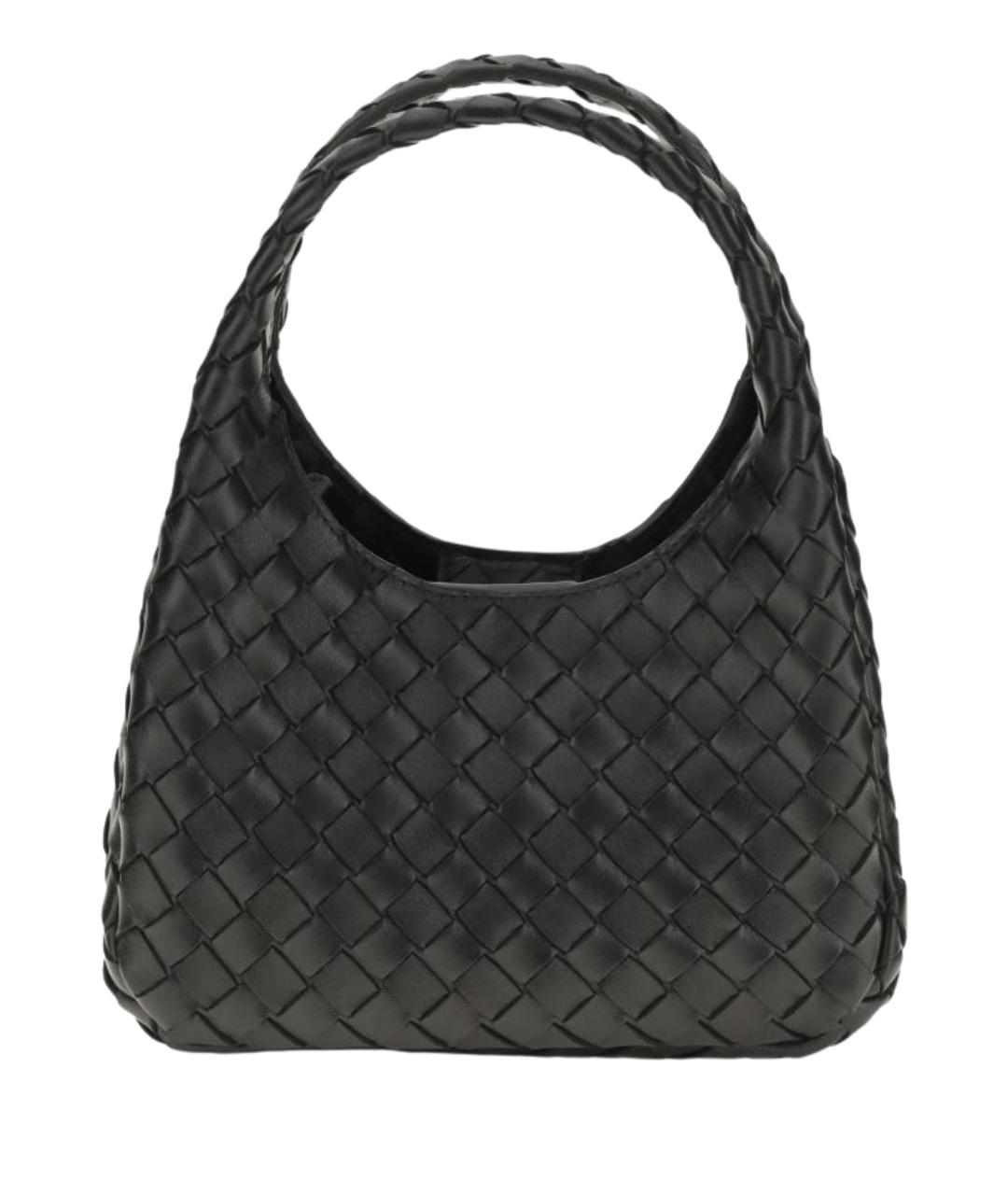 BOTTEGA VENETA Черная кожаная сумка через плечо, фото 1