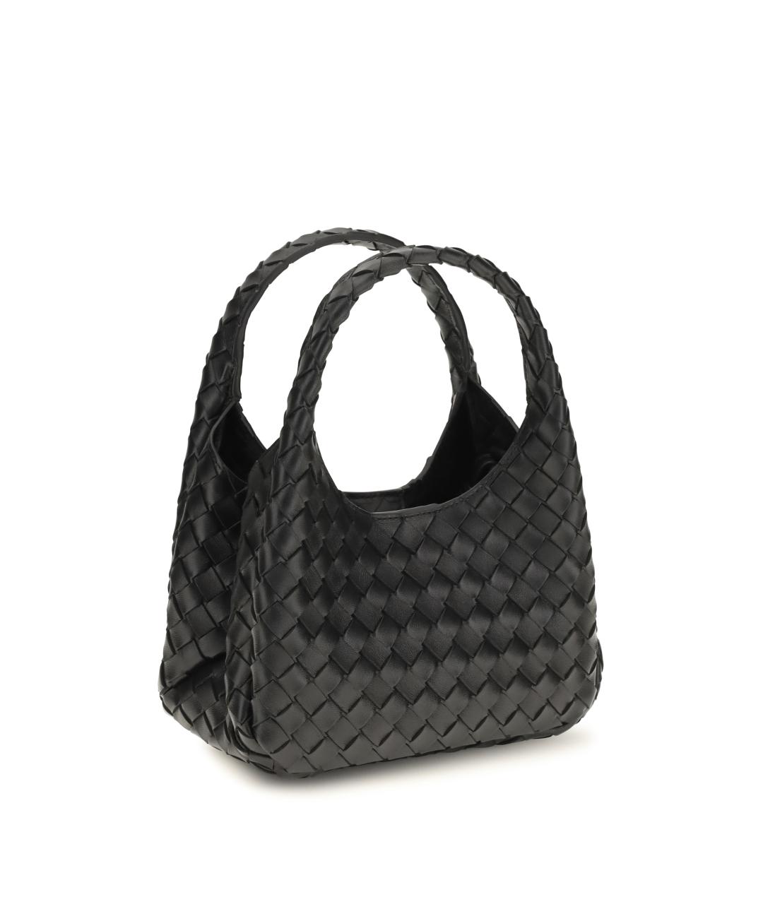 BOTTEGA VENETA Черная кожаная сумка через плечо, фото 2
