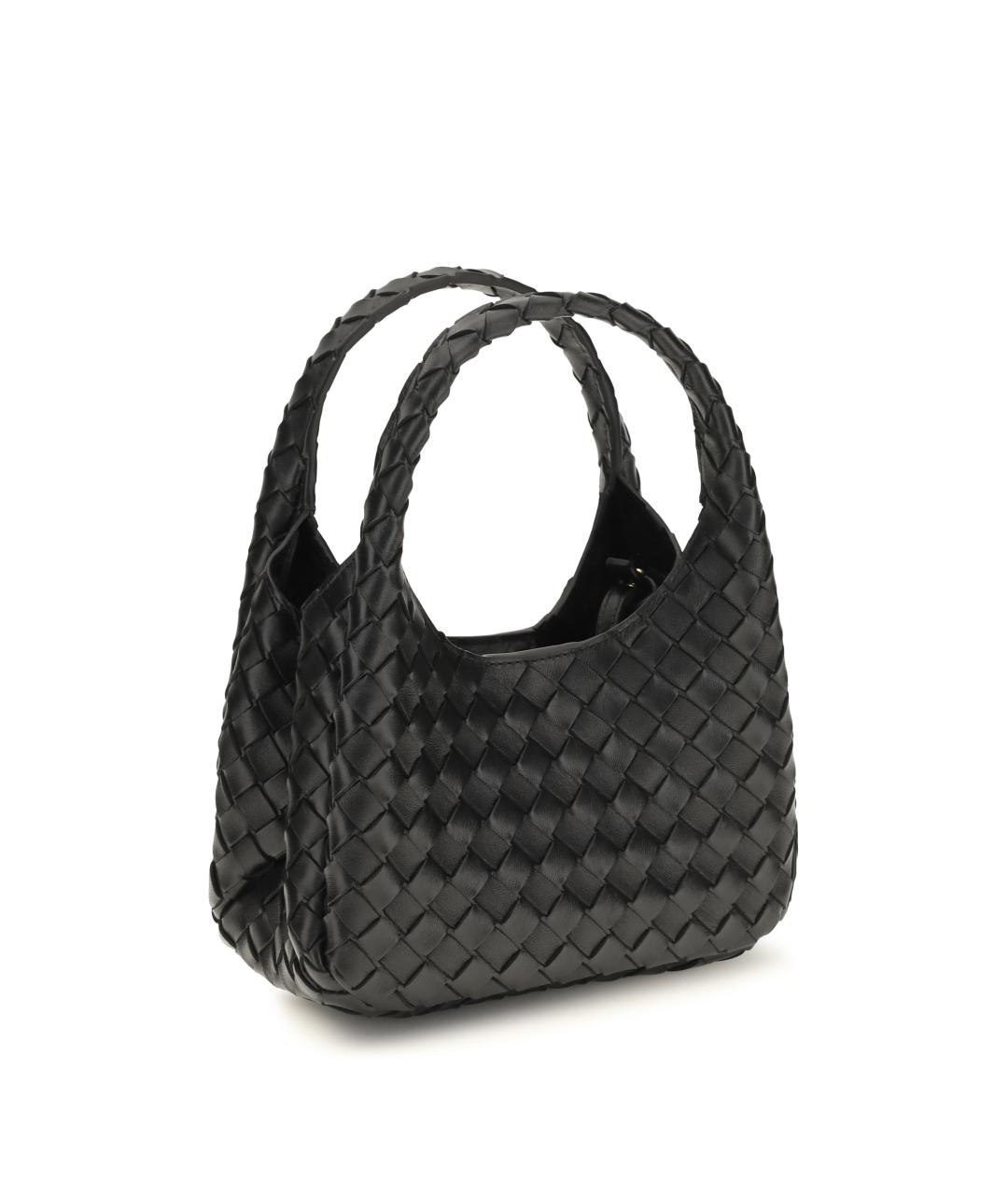 BOTTEGA VENETA Черная кожаная сумка через плечо, фото 3