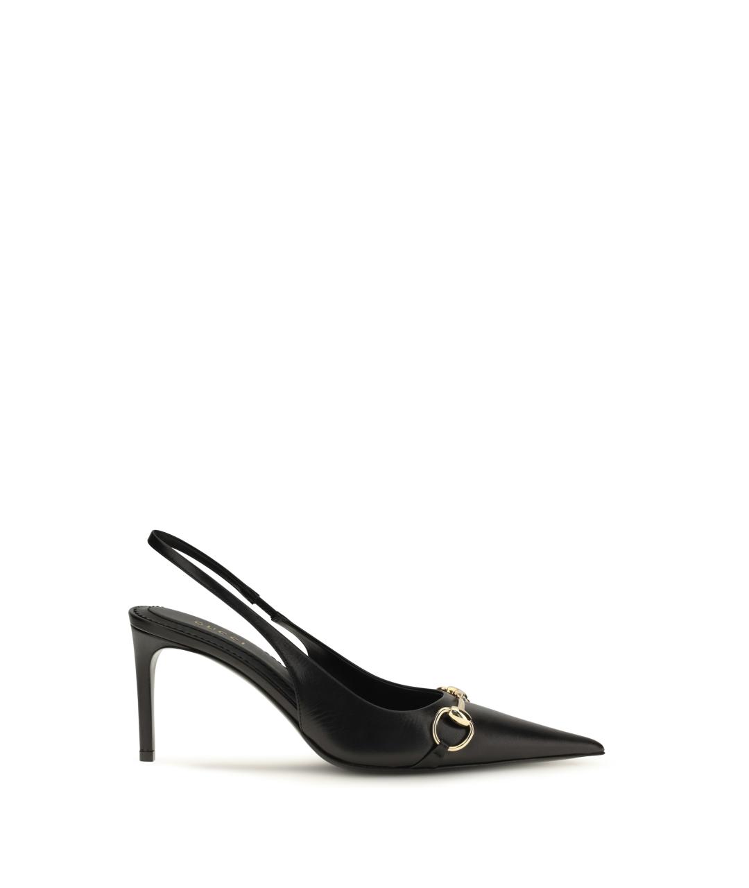 GUCCI Черные кожаные туфли, фото 5