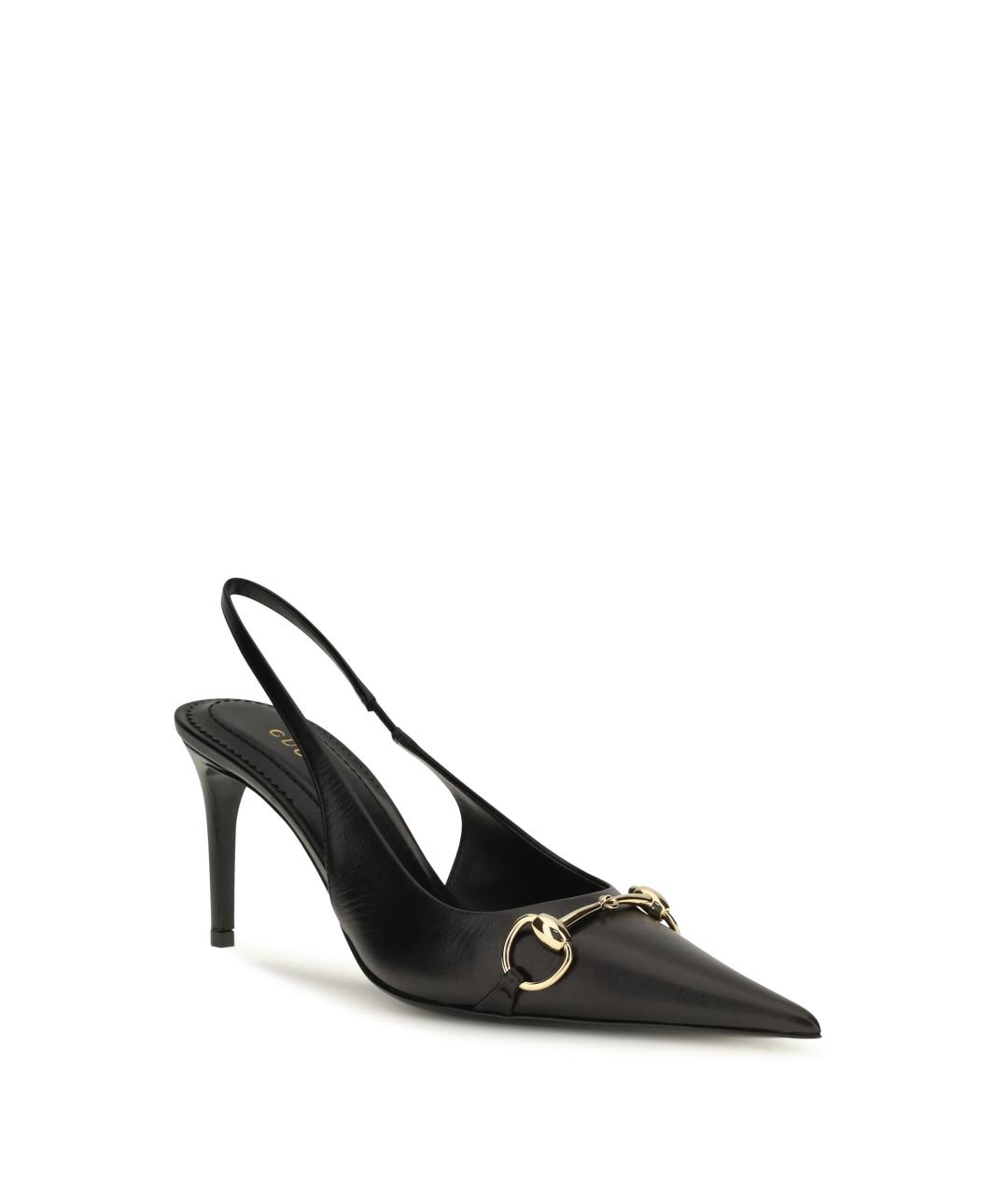 GUCCI Черные кожаные туфли, фото 2