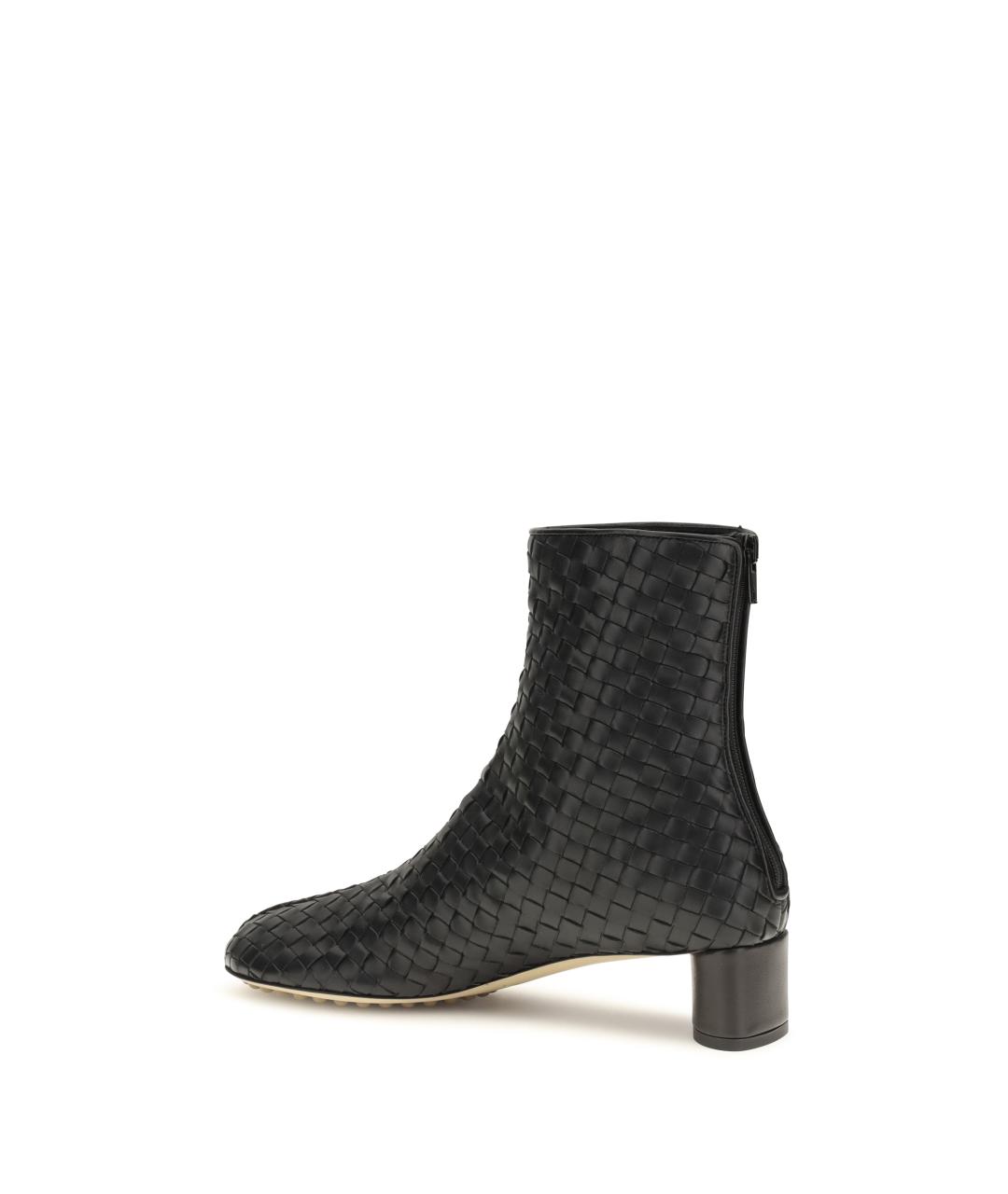BOTTEGA VENETA Черные кожаные ботильоны, фото 3