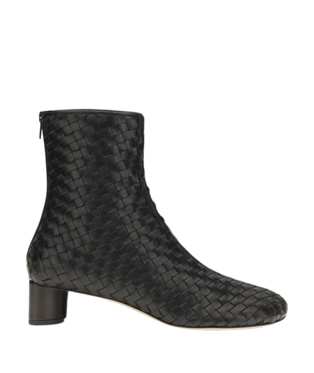 BOTTEGA VENETA Черные кожаные ботильоны, фото 1