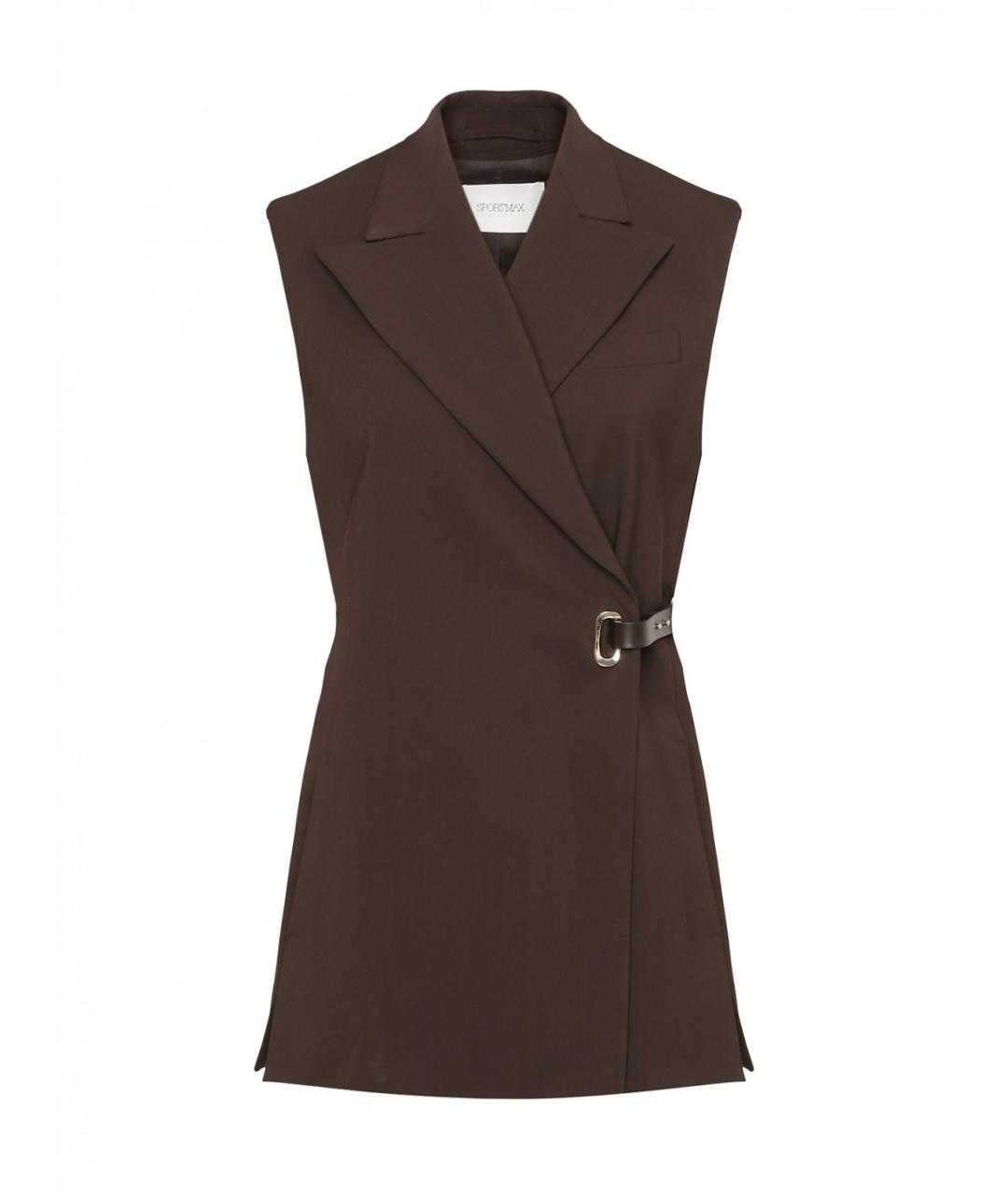 SPORTMAX Коричневый костюм с брюками, фото 5