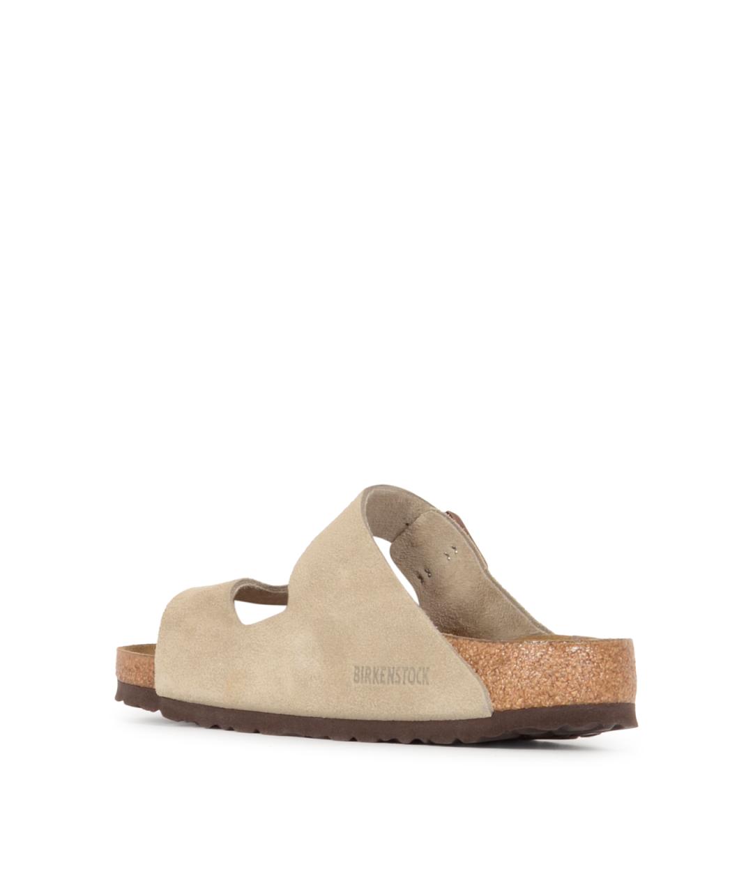 BIRKENSTOCK Бежевые кожаные сандалии, фото 3