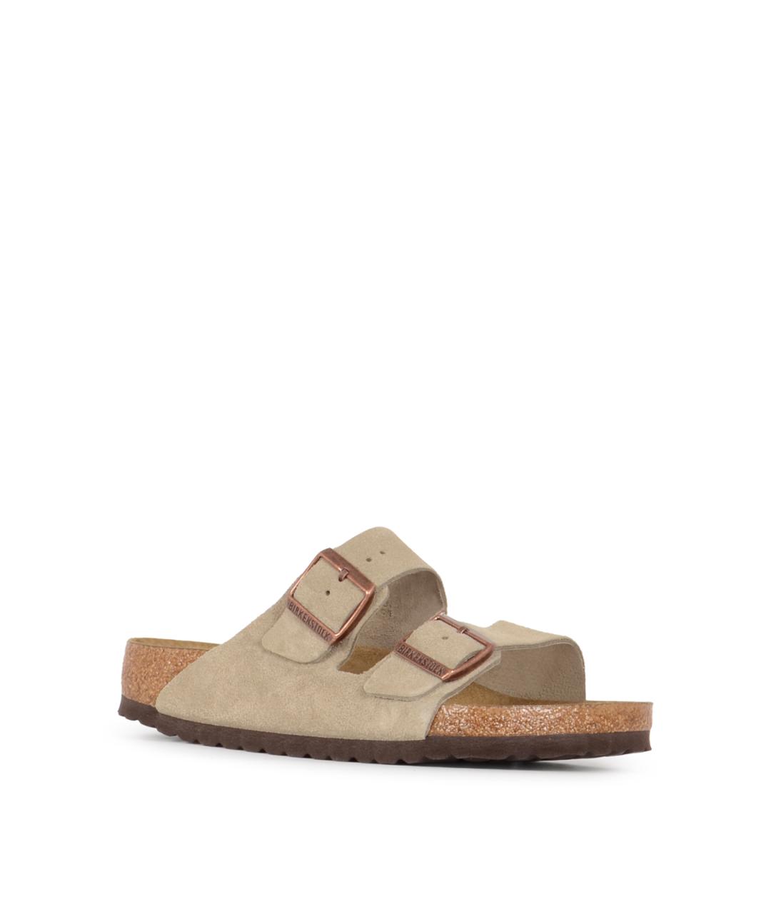 BIRKENSTOCK Бежевые кожаные сандалии, фото 2