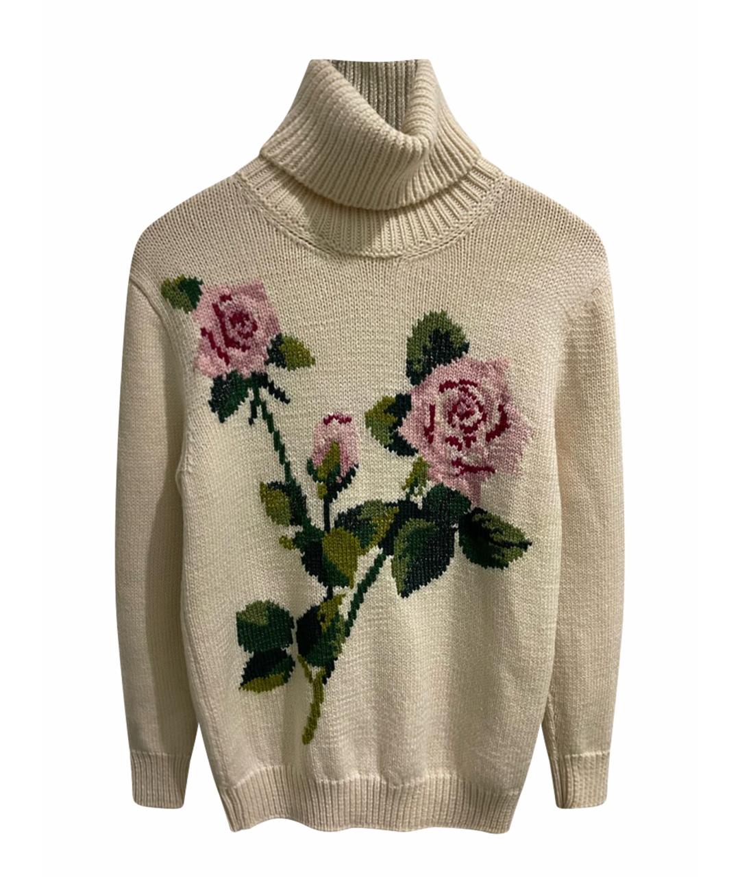 DOLCE&GABBANA Белый шерстяной джемпер / свитер, фото 1