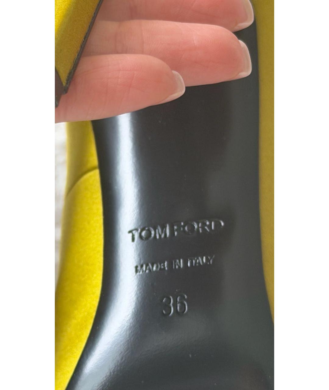 TOM FORD Горчичные туфли, фото 5