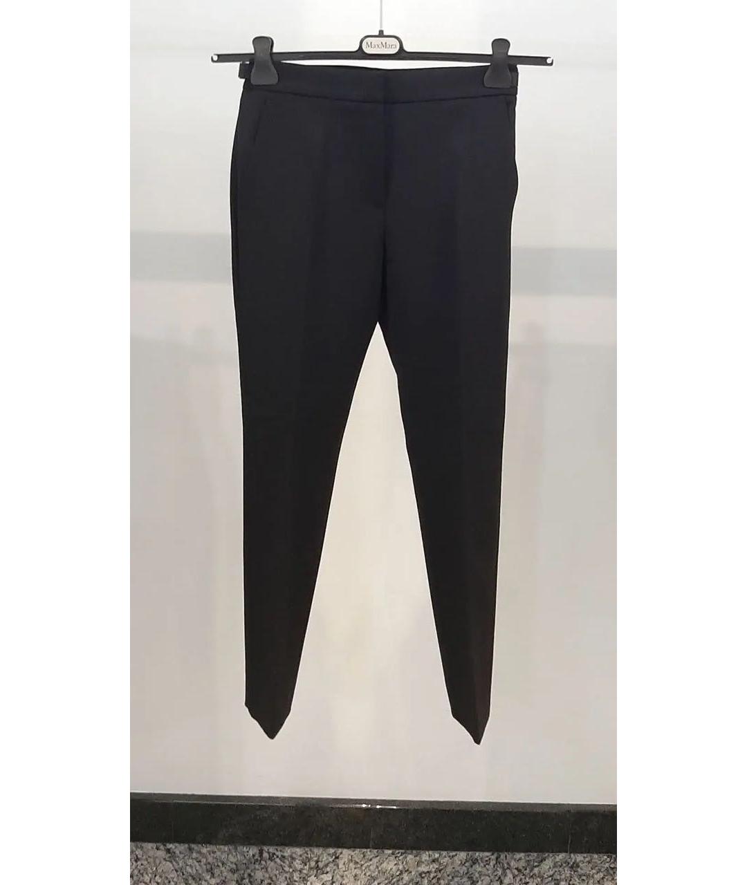 MAX MARA Черные прямые брюки, фото 3