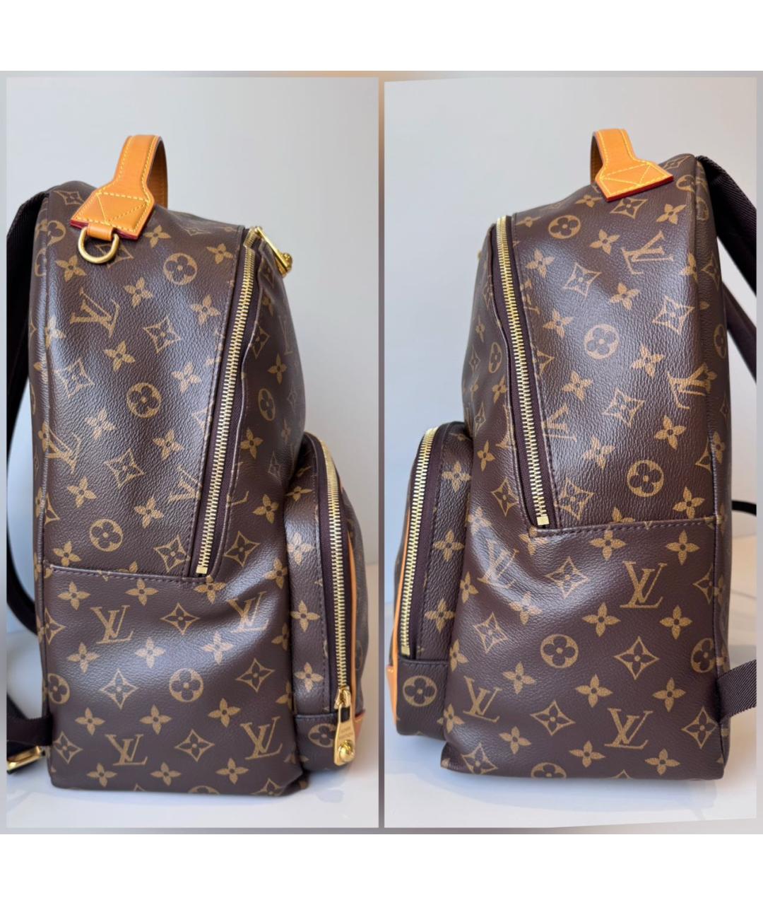 LOUIS VUITTON Коричневый кожаный рюкзак, фото 4