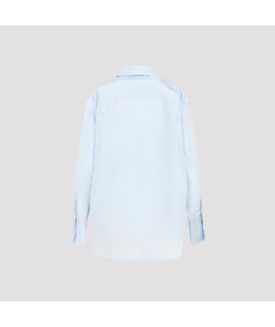 Carven Голубая шелковая рубашка, фото 2