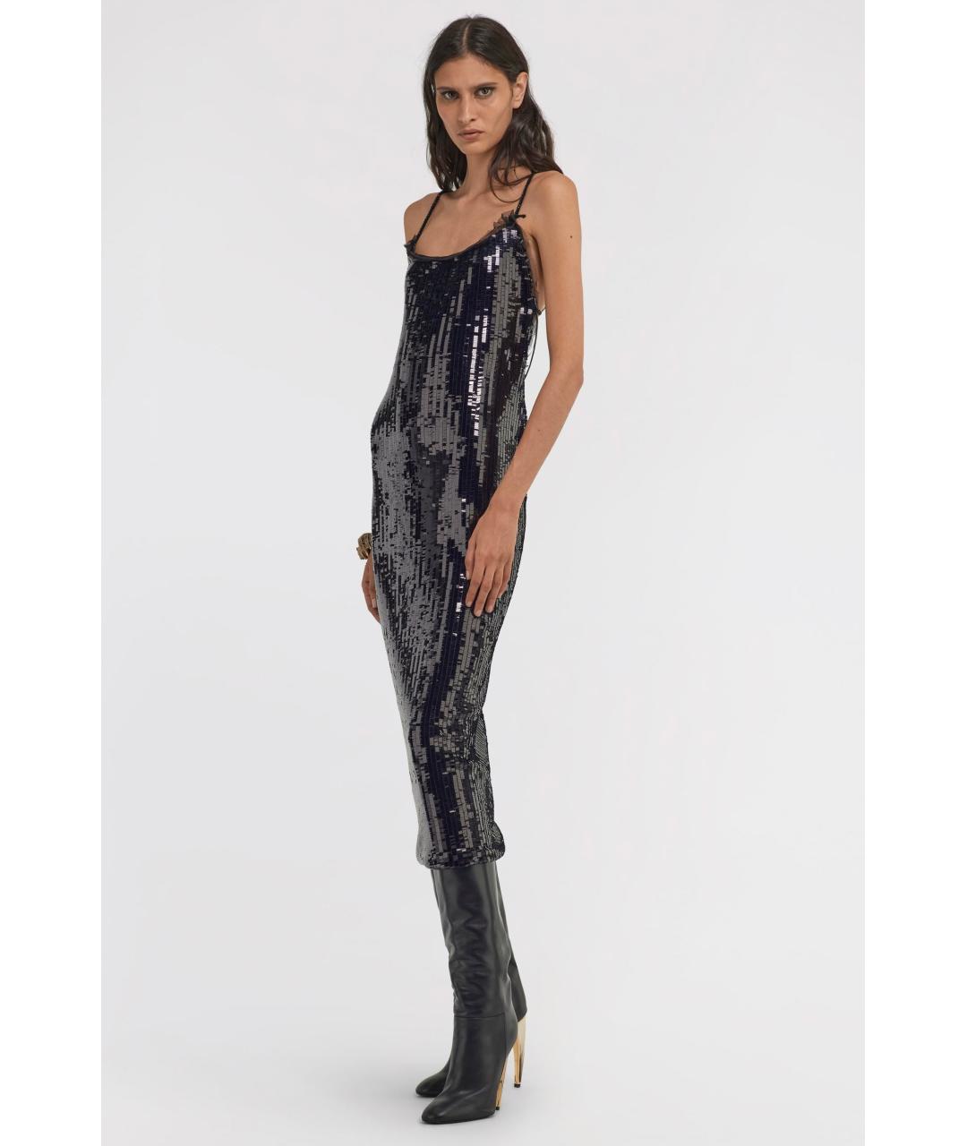 ROBERTO CAVALLI Черное полиэстеровое коктейльное платье, фото 3