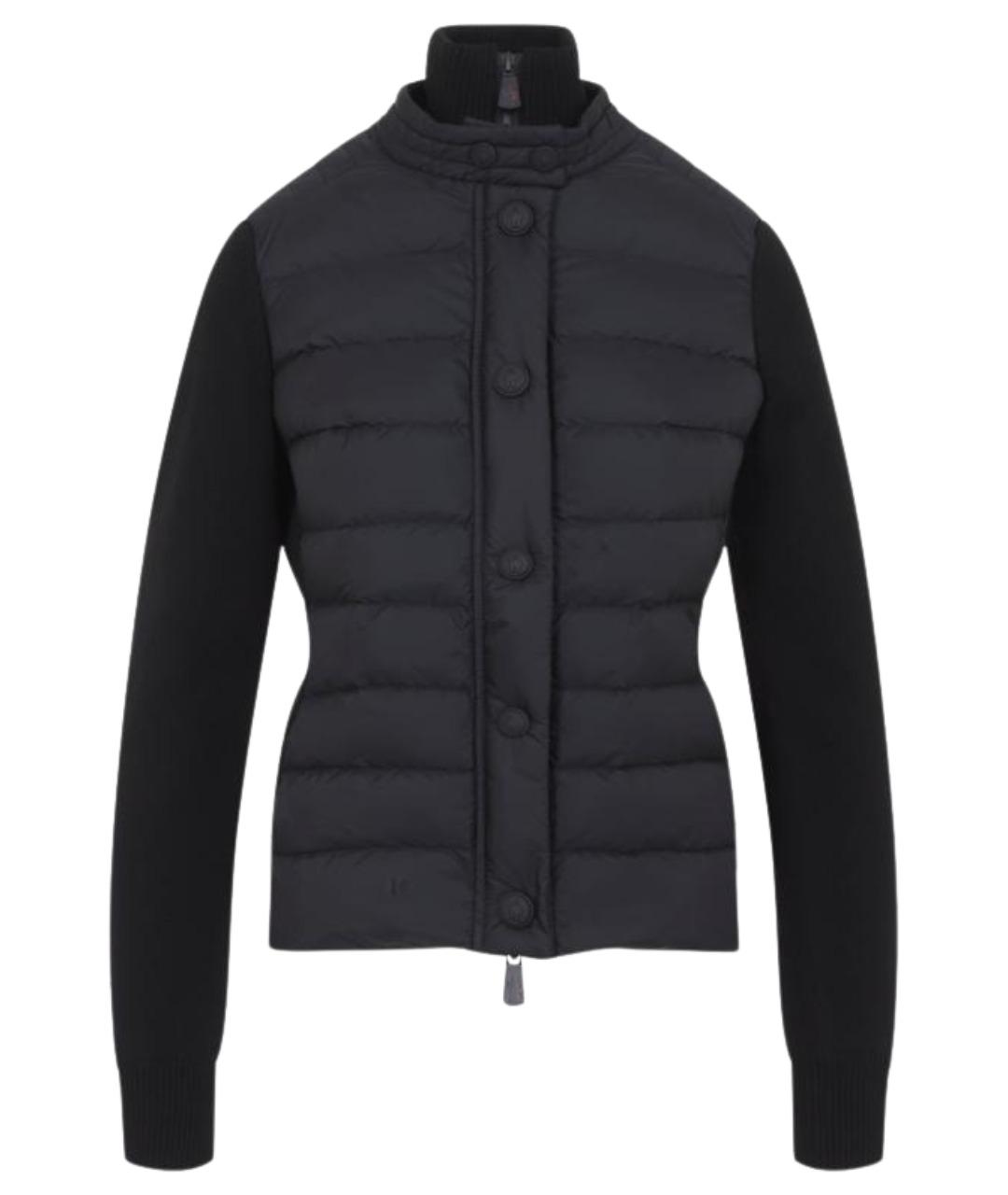 MONCLER GRENOBLE Черный полиэстеровый кардиган, фото 1