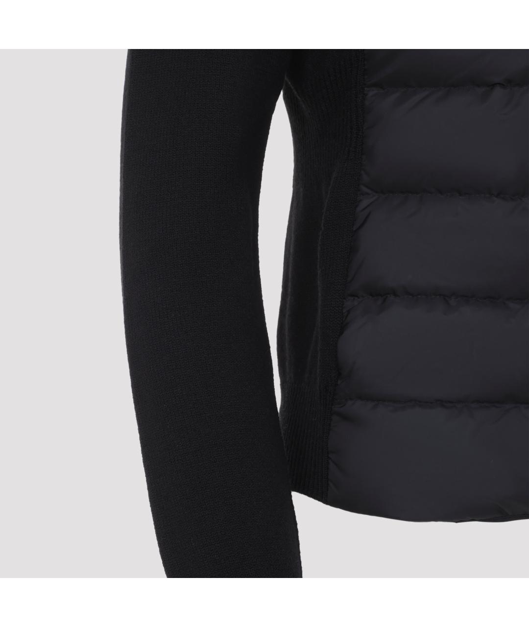 MONCLER GRENOBLE Черный полиэстеровый кардиган, фото 5