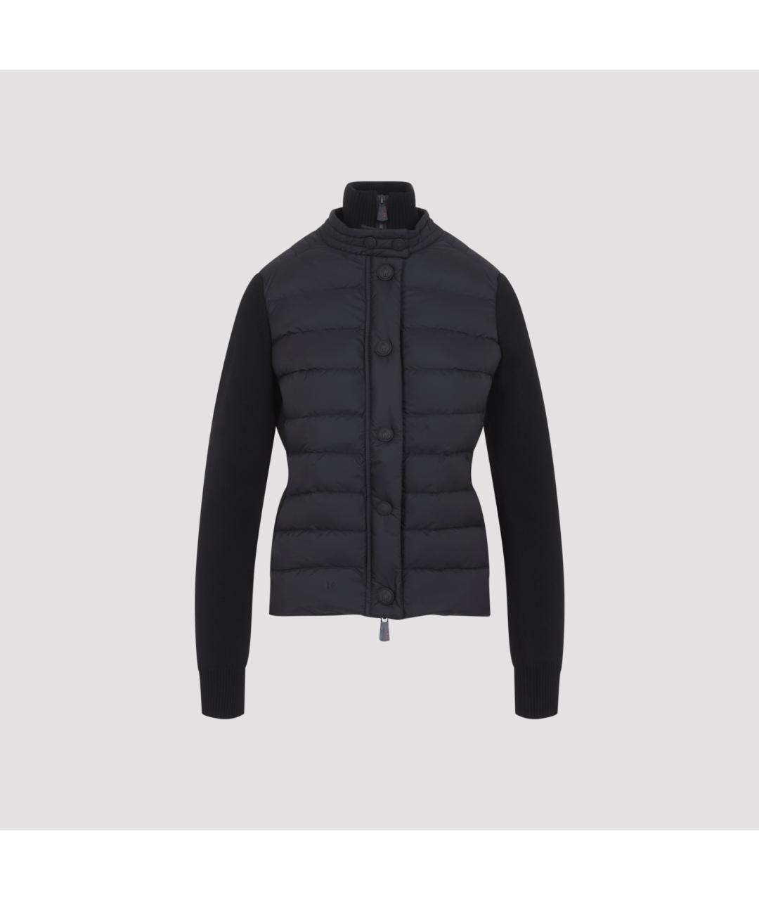 MONCLER GRENOBLE Черный полиэстеровый кардиган, фото 2