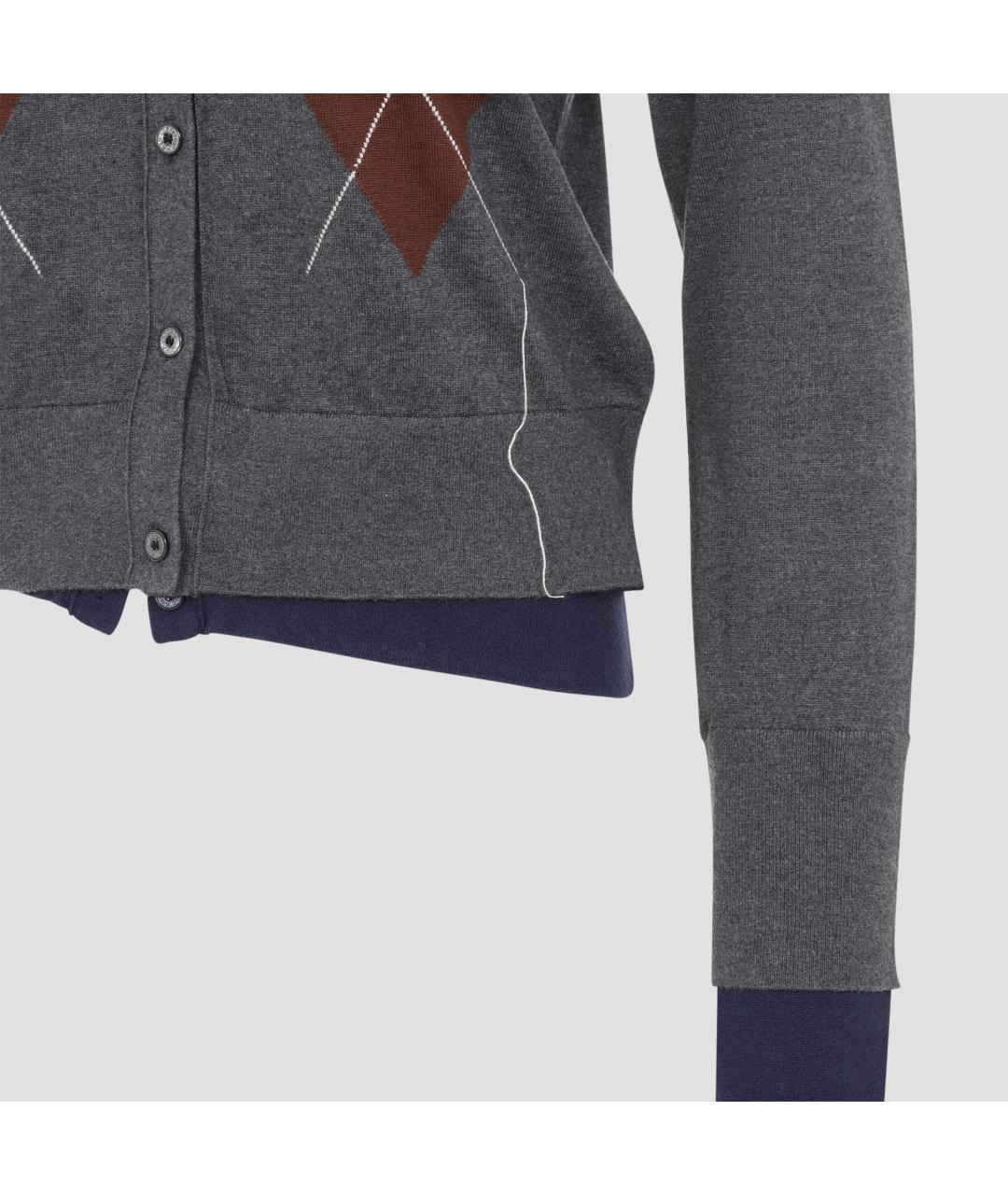 ACNE STUDIOS Серый кашемировый кардиган, фото 4