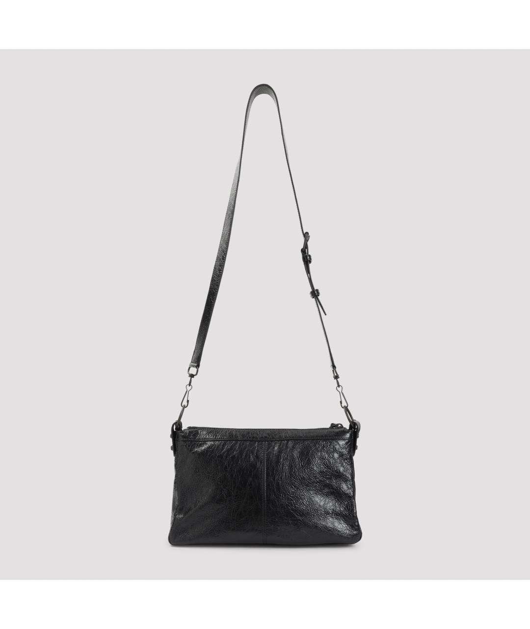 BALENCIAGA Черная кожаная сумка на плечо, фото 2
