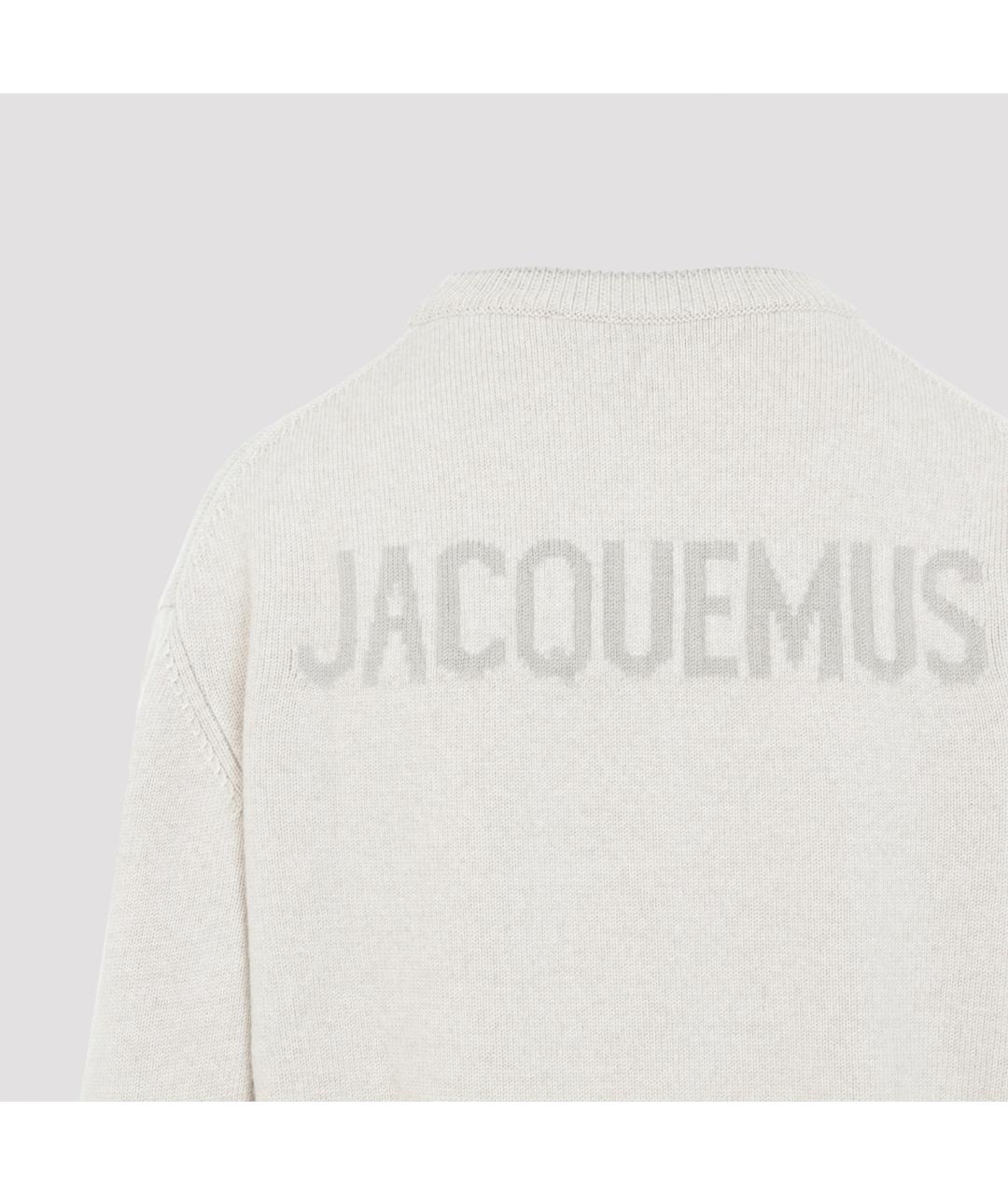 JACQUEMUS Бежевый шерстяной джемпер / свитер, фото 3