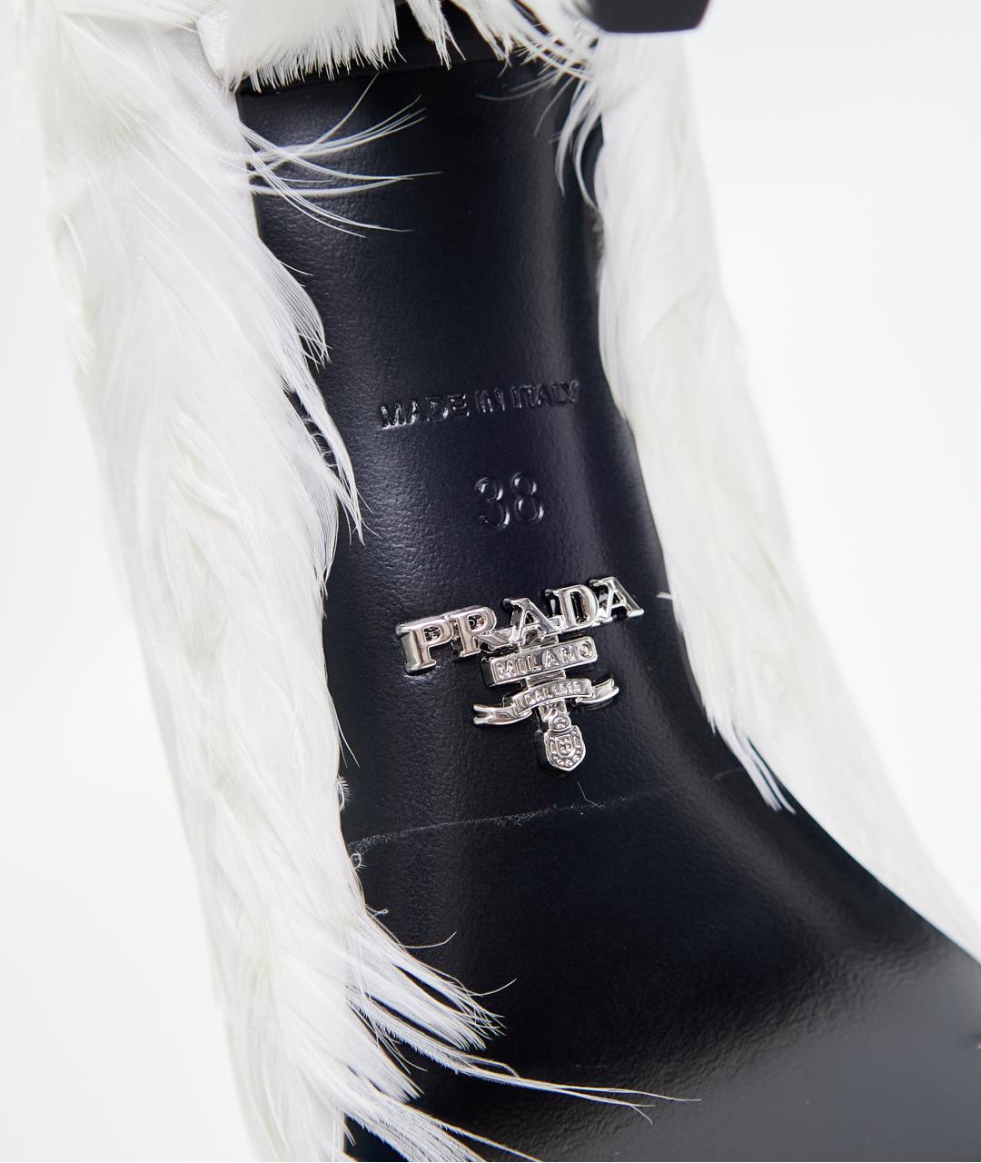 PRADA Белые текстильные туфли, фото 6