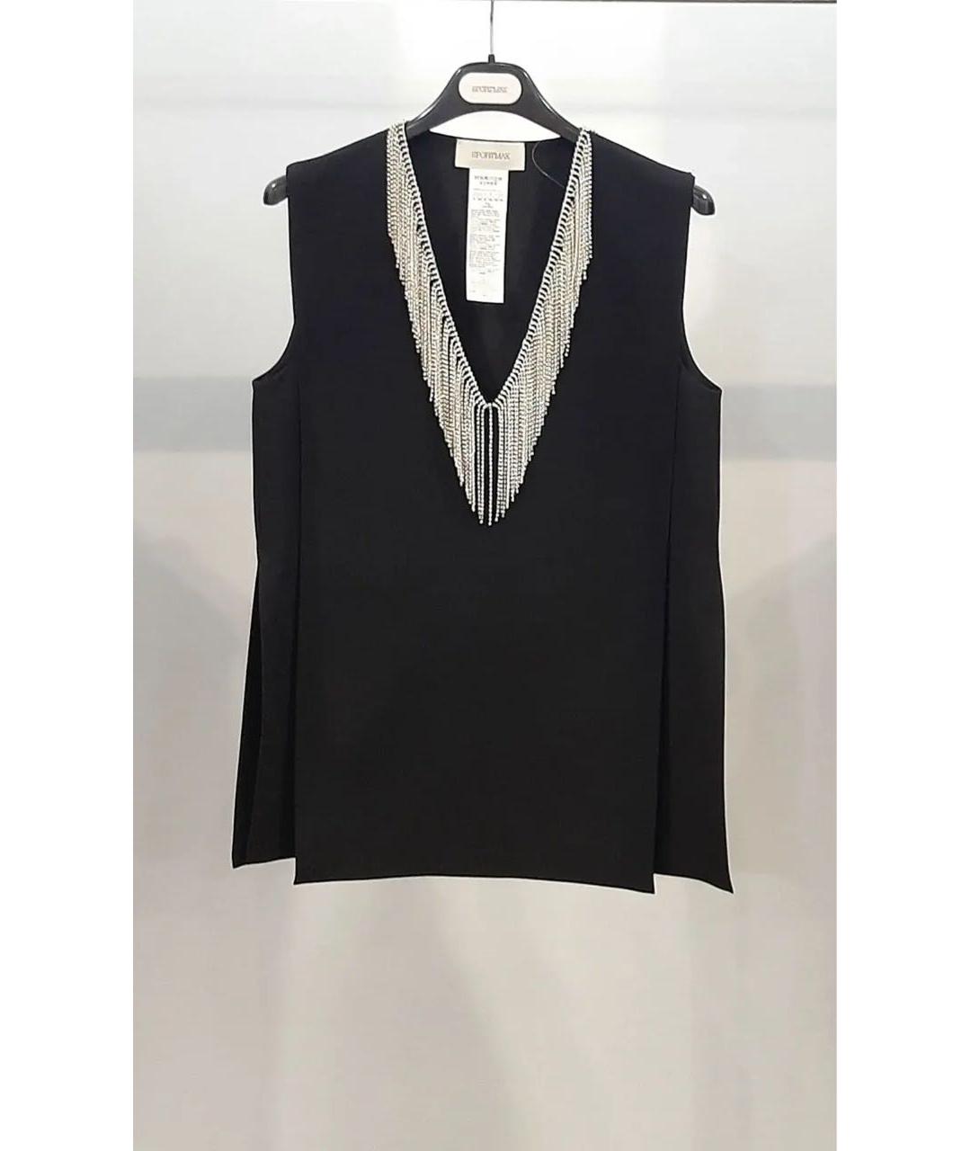 SPORTMAX Черная блузы, фото 3