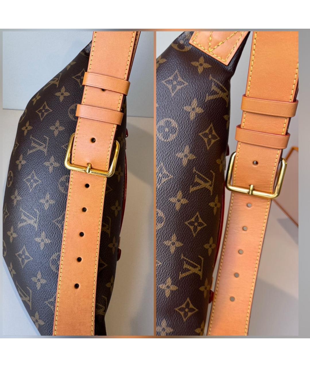 LOUIS VUITTON Коричневая кожаная поясная сумка, фото 6