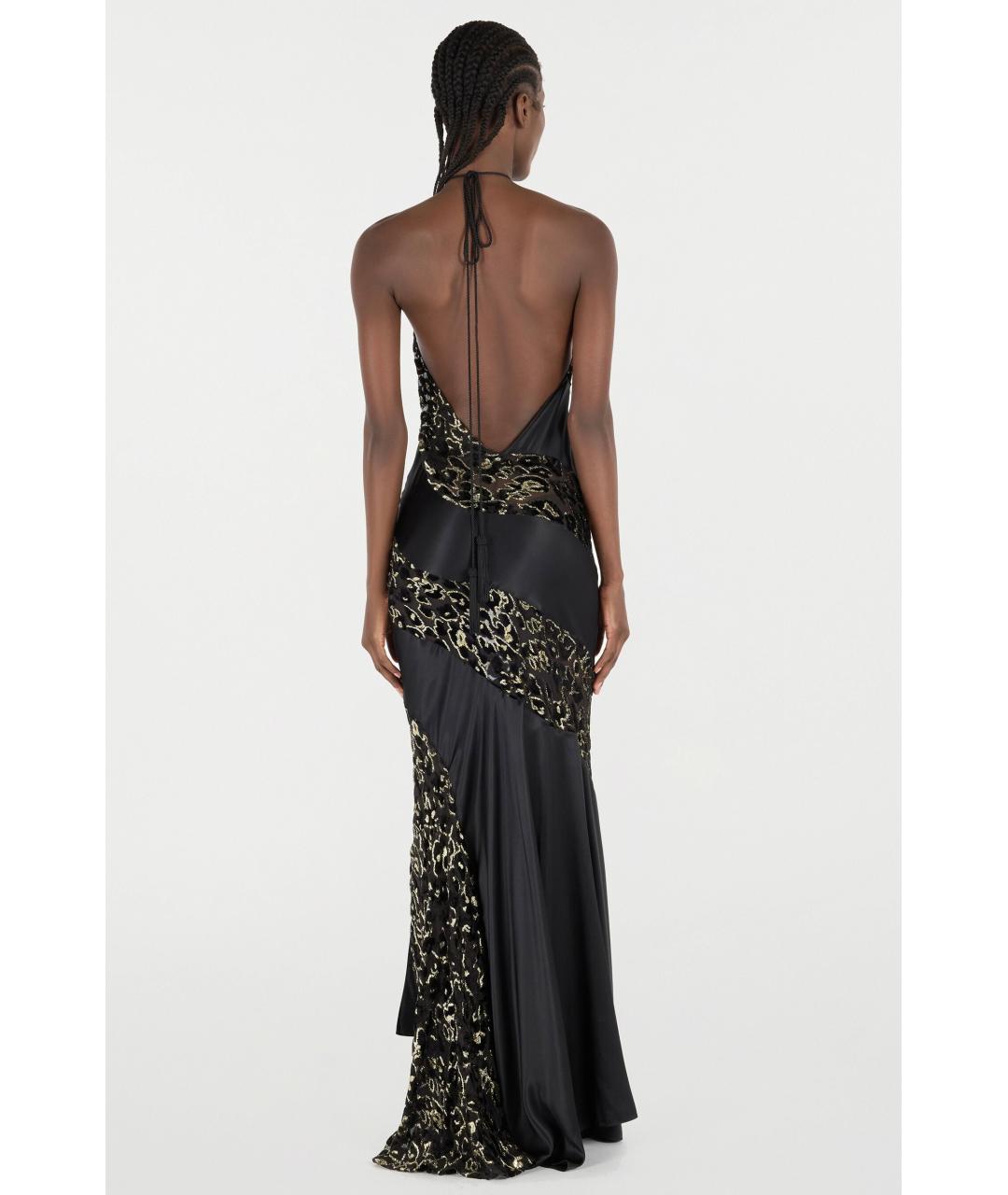 ROBERTO CAVALLI Черное вискозное коктейльное платье, фото 4