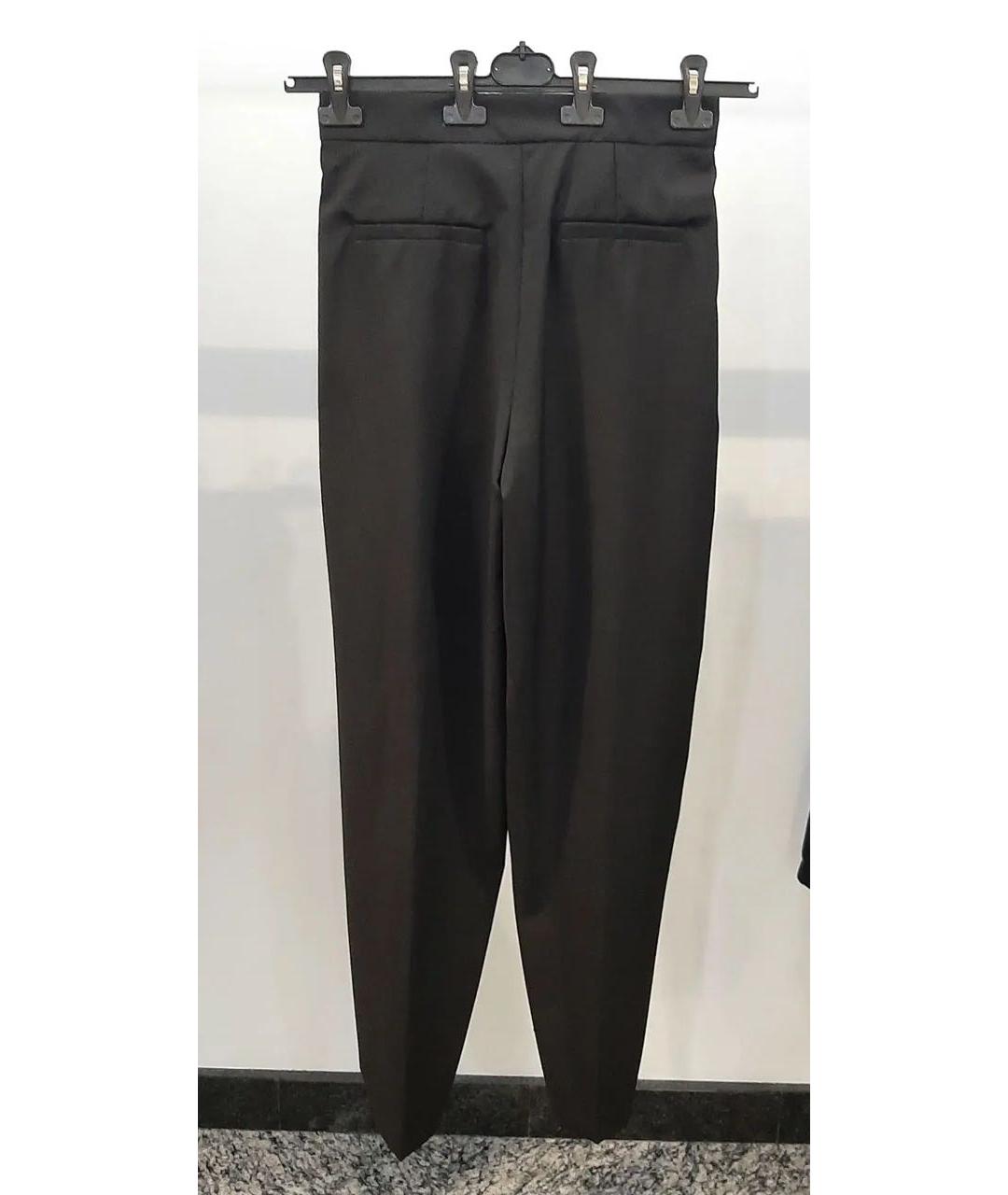 SPORTMAX Черные прямые брюки, фото 3
