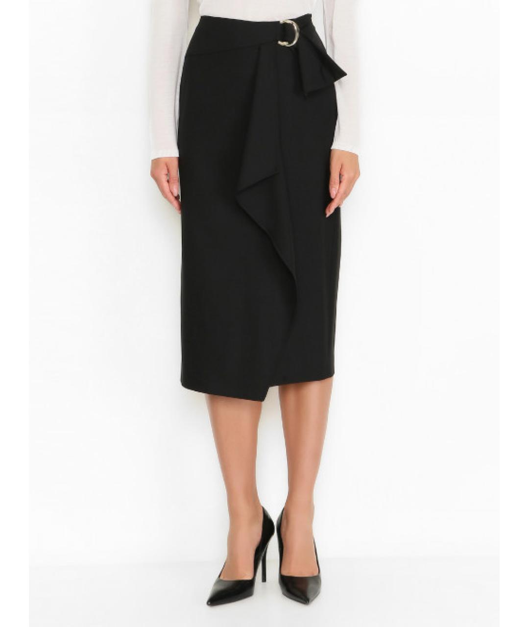 MAX MARA STUDIO Черная юбка миди, фото 4