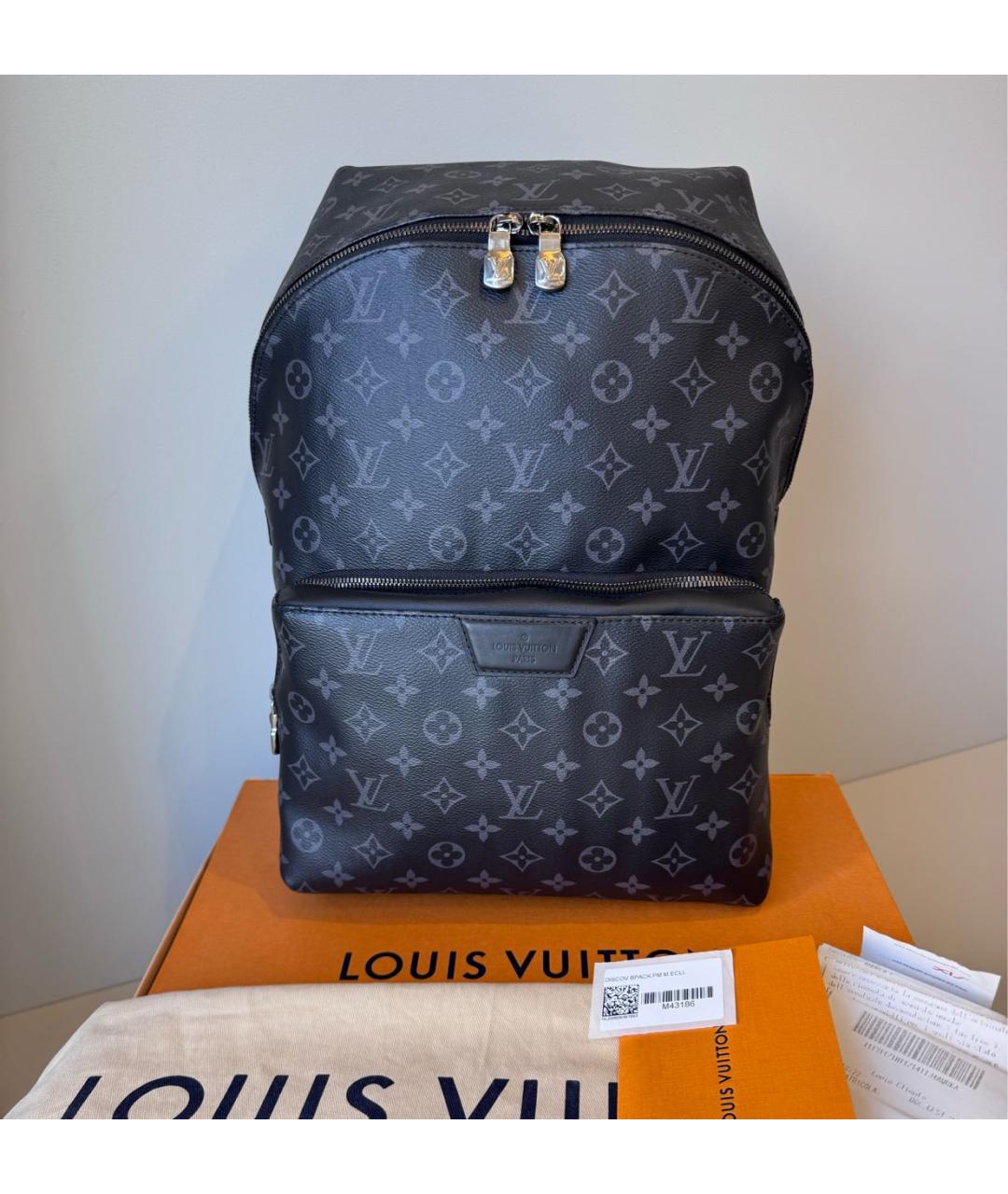 LOUIS VUITTON Черный рюкзак из канвы, фото 2
