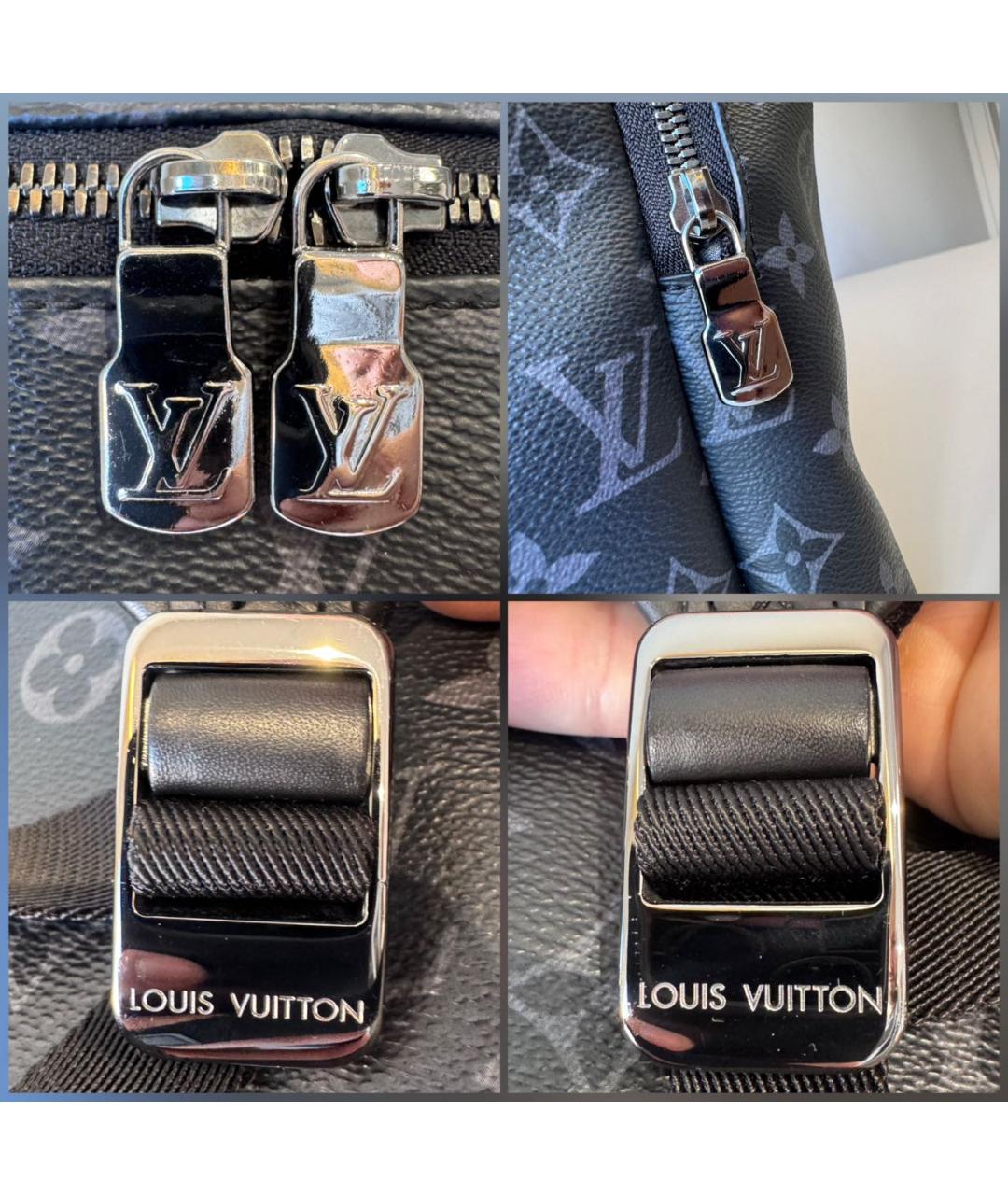 LOUIS VUITTON Черный рюкзак из канвы, фото 8