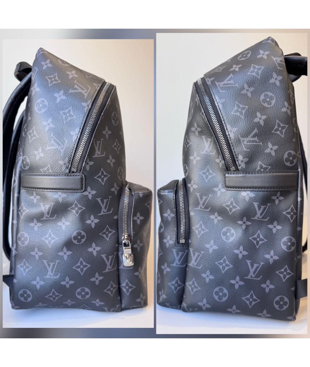 LOUIS VUITTON Черный рюкзак из канвы, фото 4